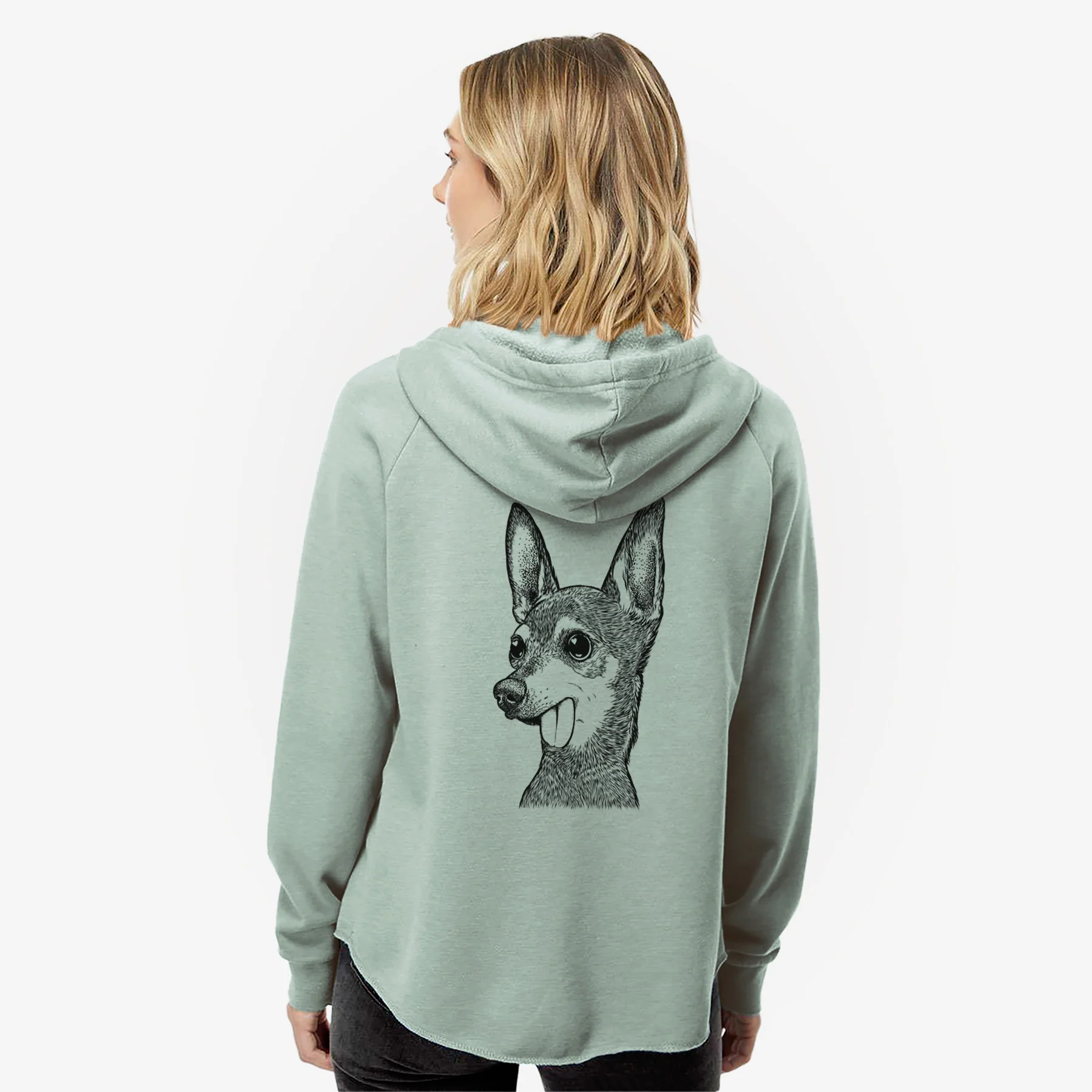 Aaron the Chihuahua - Women's Cali Wave Zip-Up Sweatshirt - Image 2