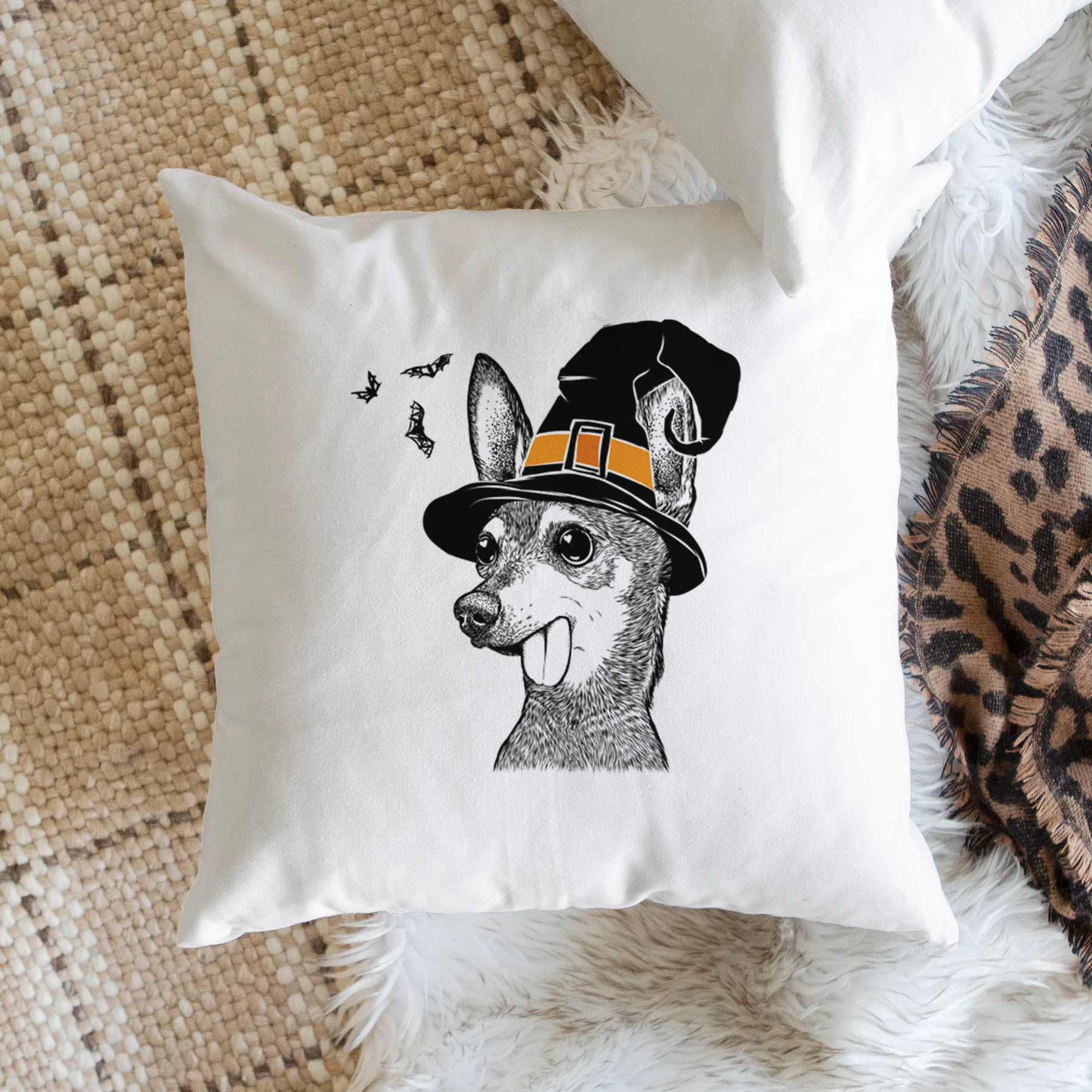 Aaron the Chihuahua - Throw Pillow Cover - Image 2