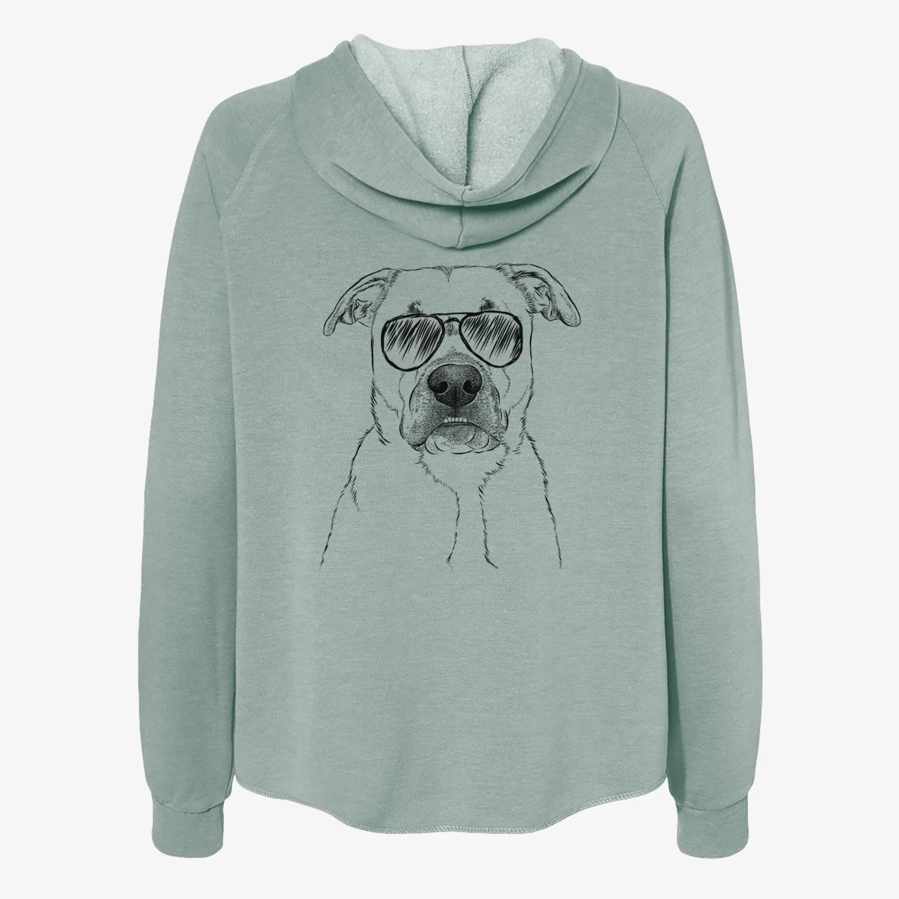 Abby the Boxer Beagle Mix - Women's Cali Wave Zip-Up Sweatshirt - Image 7