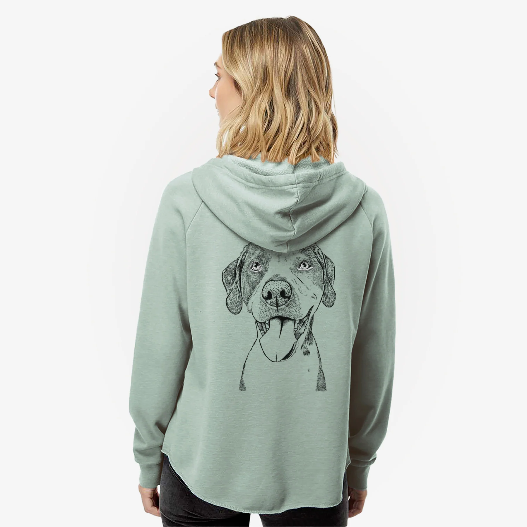 Ace Boogie the Mixed Breed - Women's Cali Wave Zip-Up Sweatshirt - Image 2