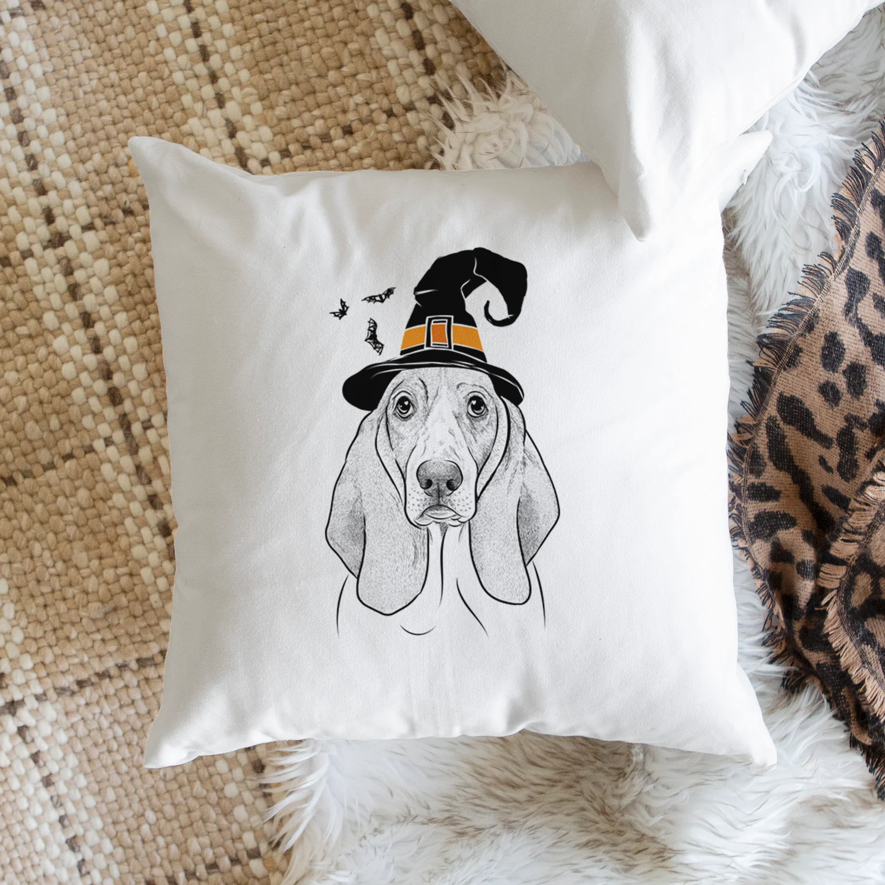 Addison the Basset Hound - Throw Pillow Cover - Image 2