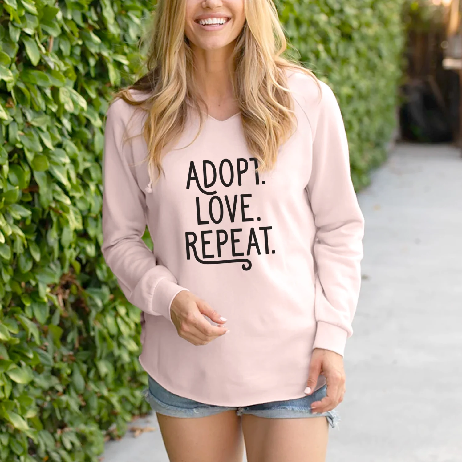 Adopt Love Repeat - Cali Wave Hooded Sweatshirt - Image 4