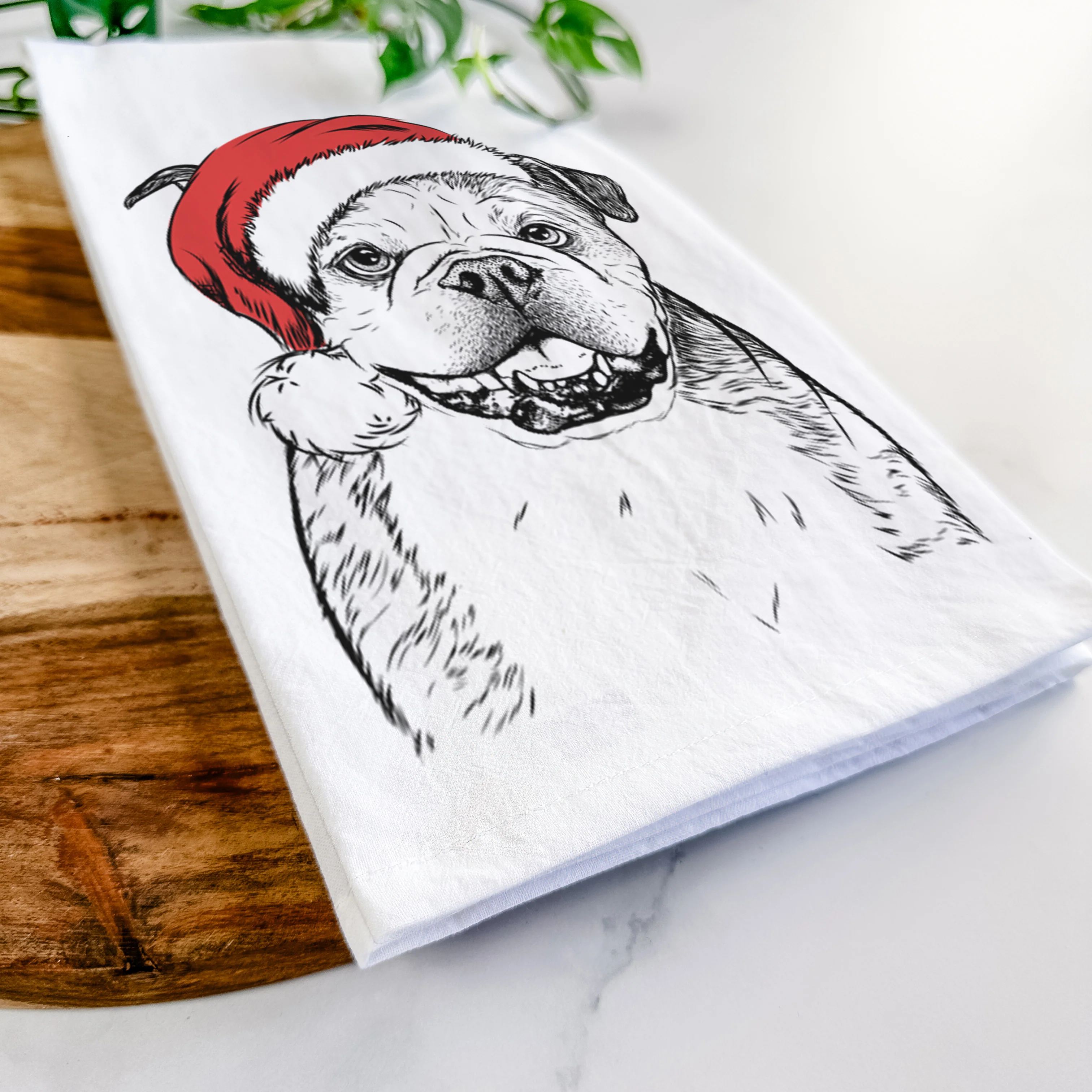 Agatha the Boston Bulldog Tea Towel - Image 9