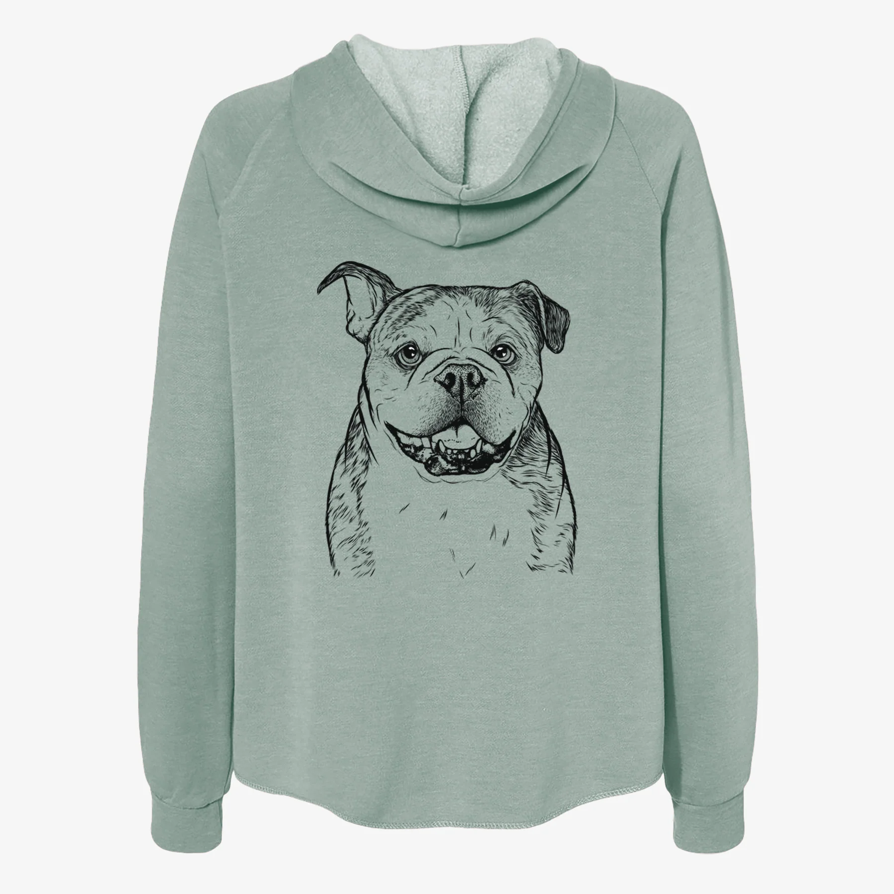 Agatha the Boston Bulldog - Women's Cali Wave Zip-Up Sweatshirt - Image 4