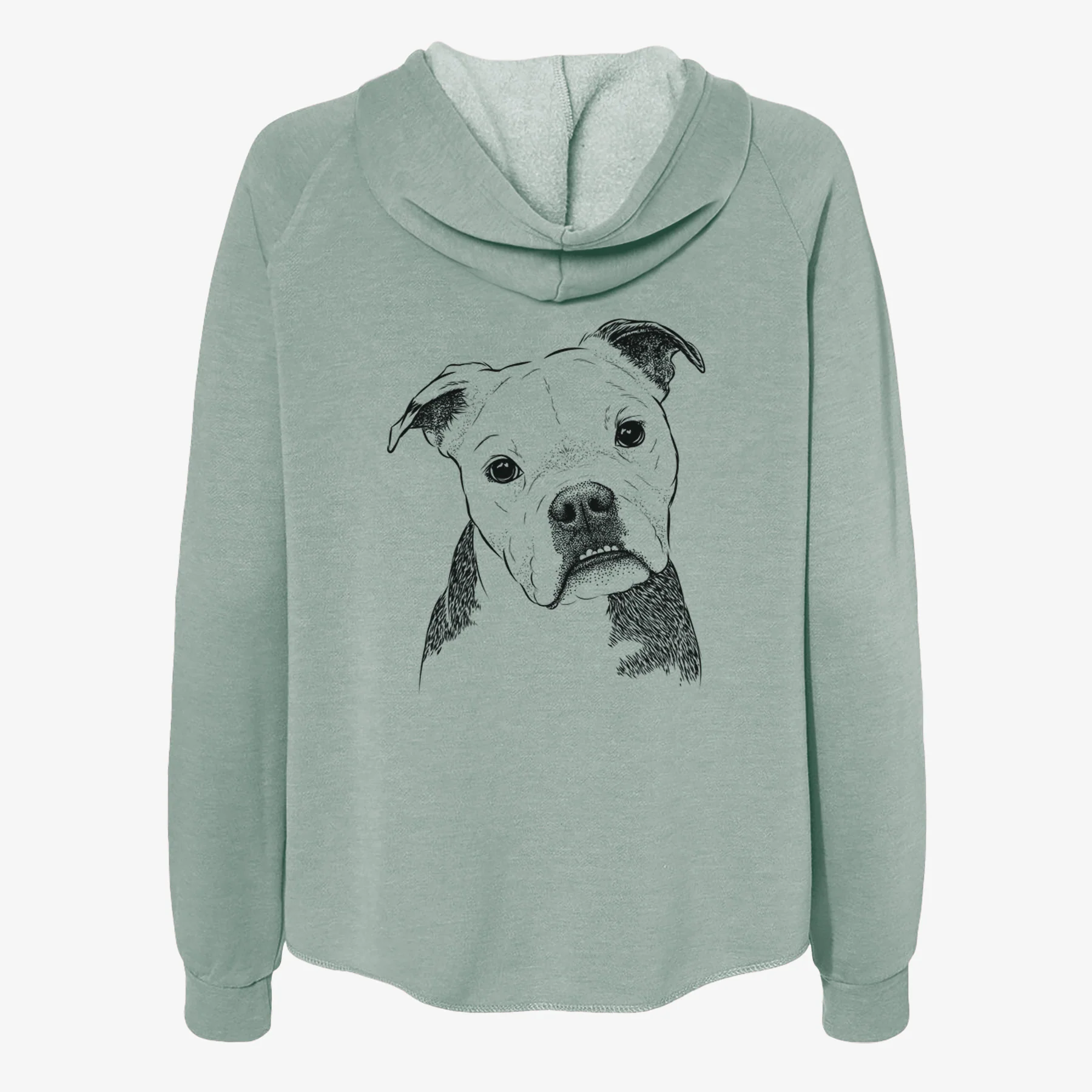 Aggy the Olde English Bulldogge - Women's Cali Wave Zip-Up Sweatshirt - Image 4