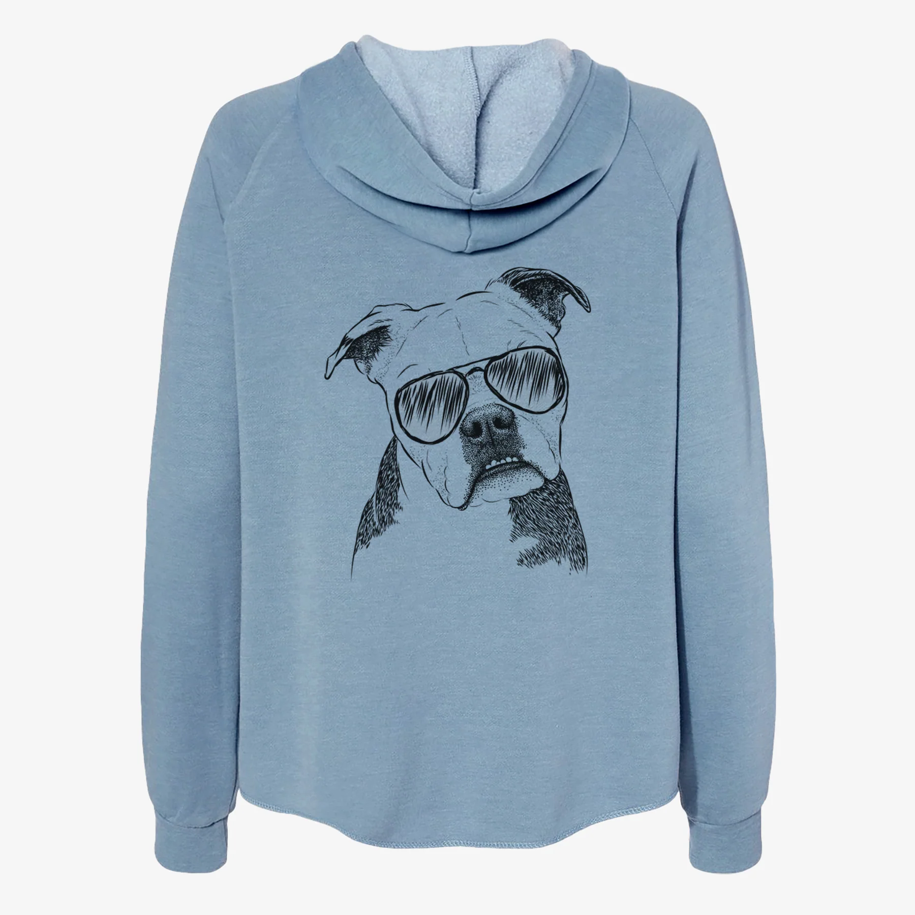 Aggy the Olde English Bulldogge - Women's Cali Wave Zip-Up Sweatshirt - Image 9