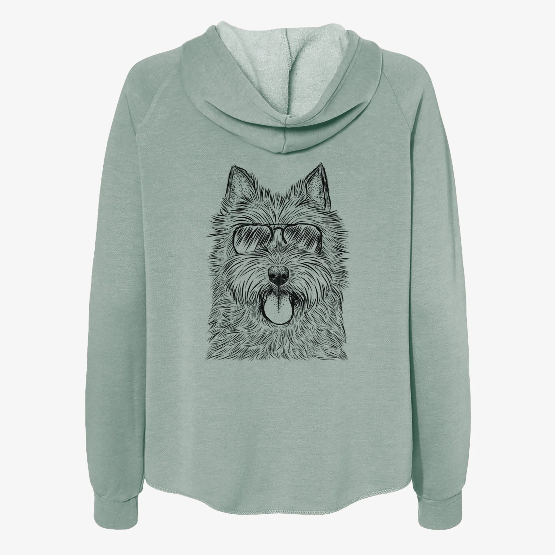 Alfie the Norwich Terrier - Women's Cali Wave Zip-Up Sweatshirt - Image 7