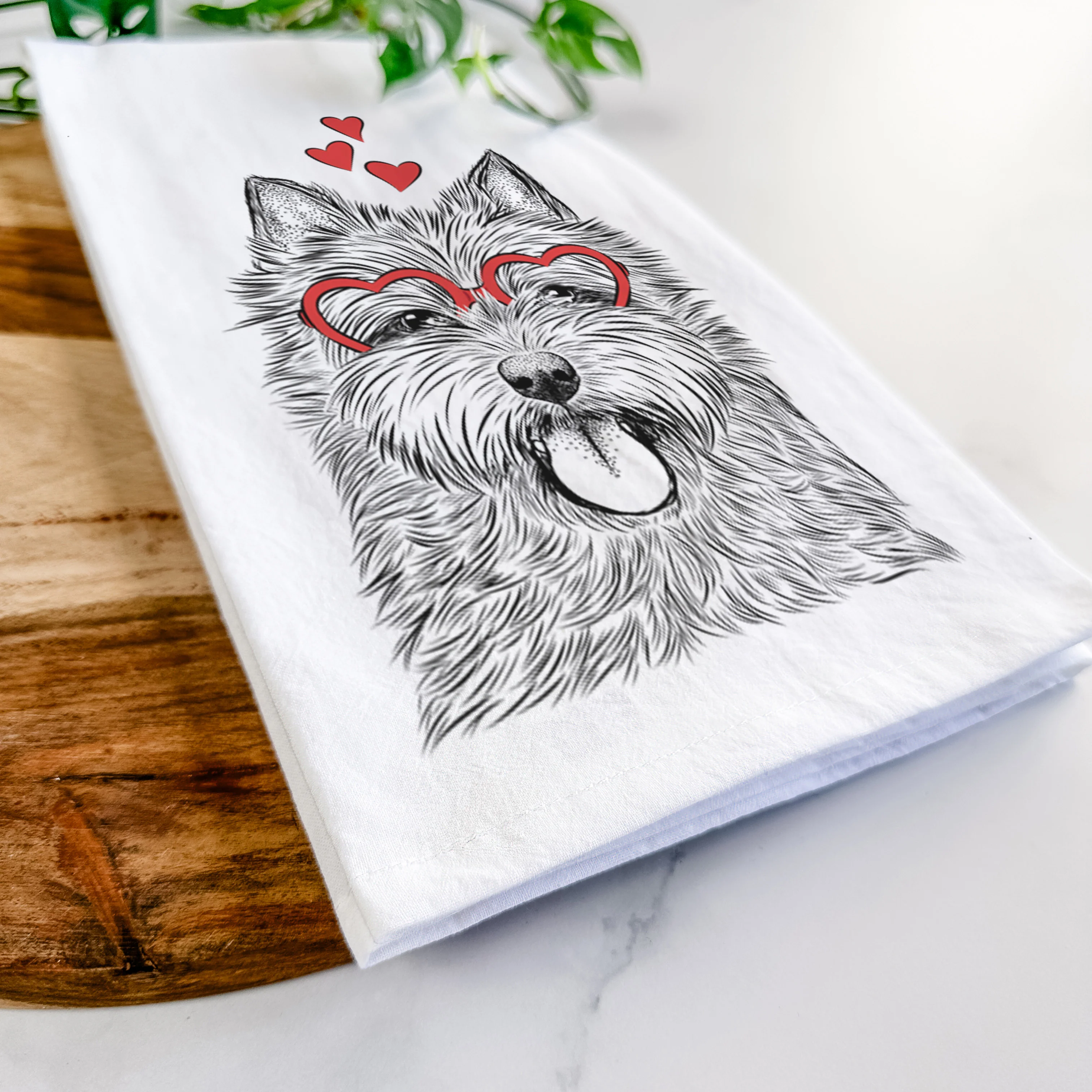 Alfie the Norwich Terrier Tea Towel - Image 7