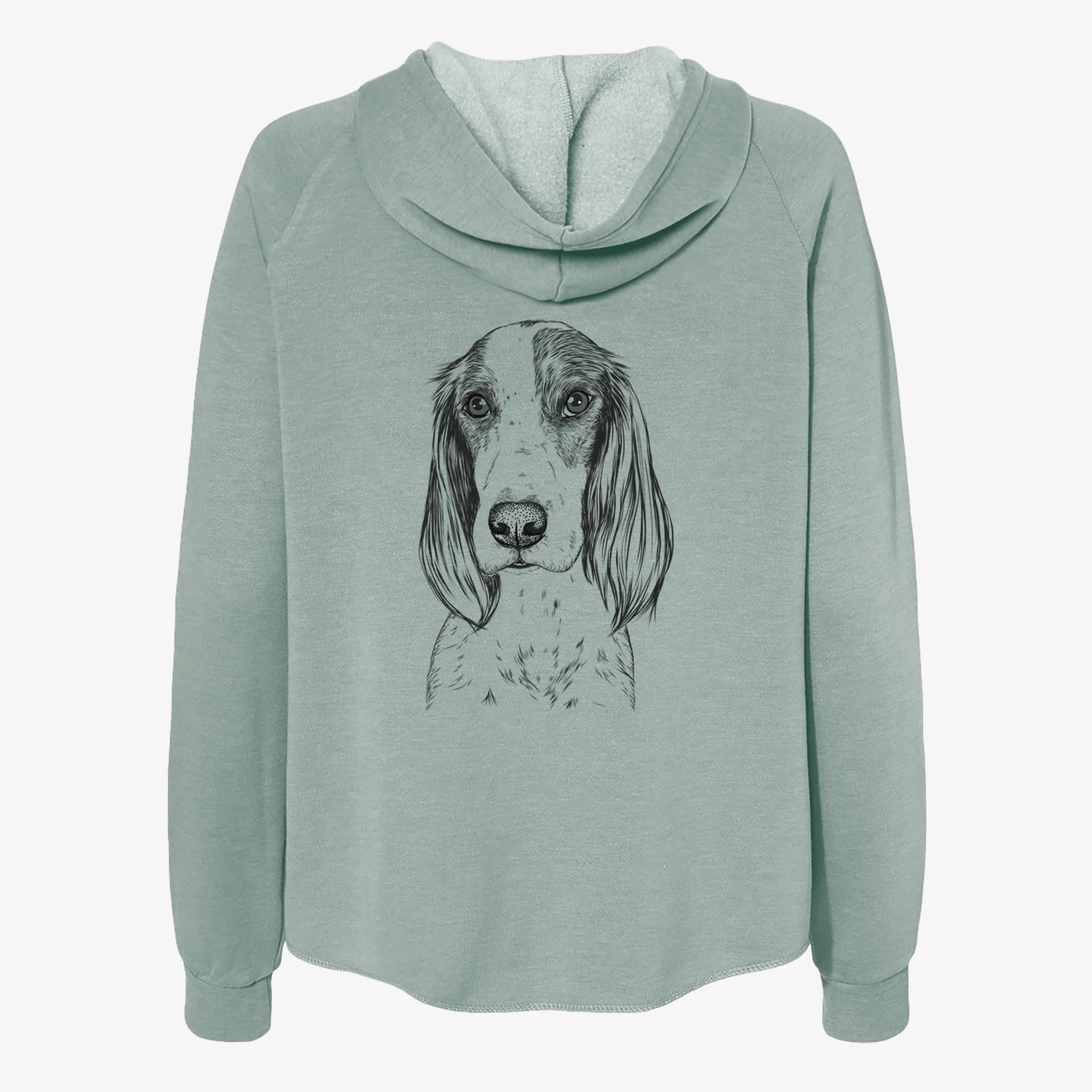 Aline the Irish Red and White Setter - Women's Cali Wave Zip-Up Sweatshirt - Image 4