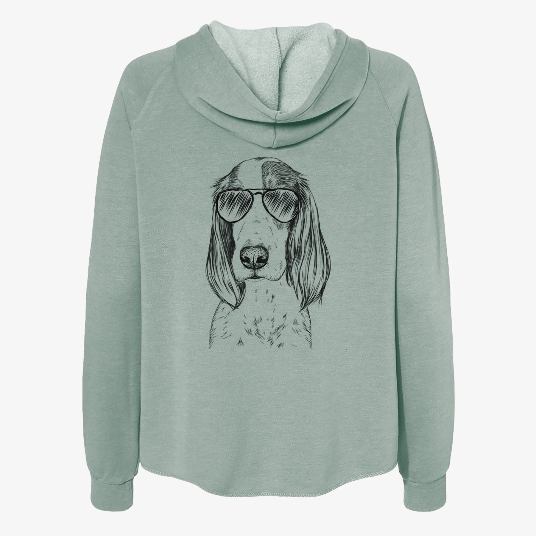 Aline the Irish Red and White Setter - Women's Cali Wave Zip-Up Sweatshirt - Image 7