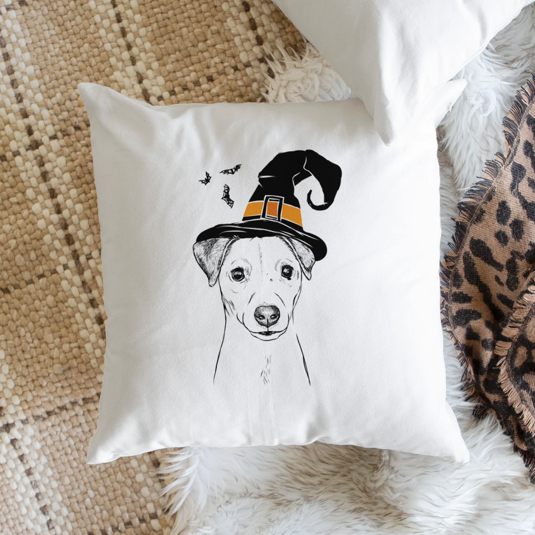 Ally the Jack Russell Terrier - Throw Pillow Cover - Image 2