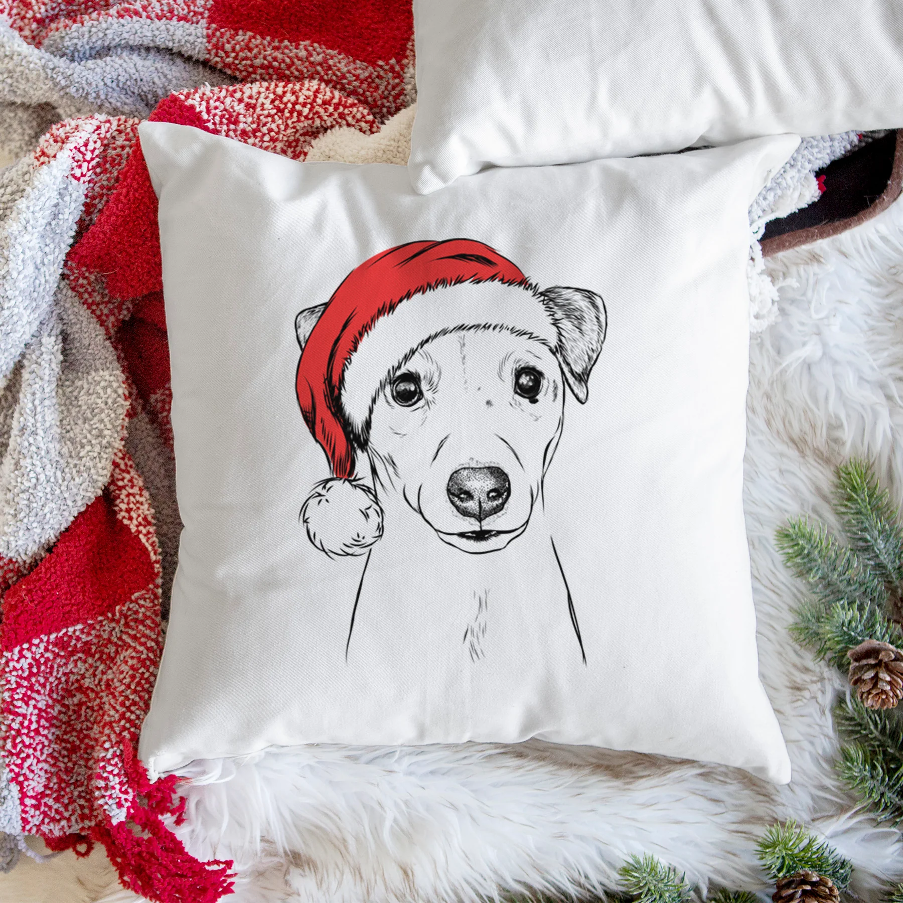 Ally the Jack Russell Terrier - Throw Pillow Cover - Image 3