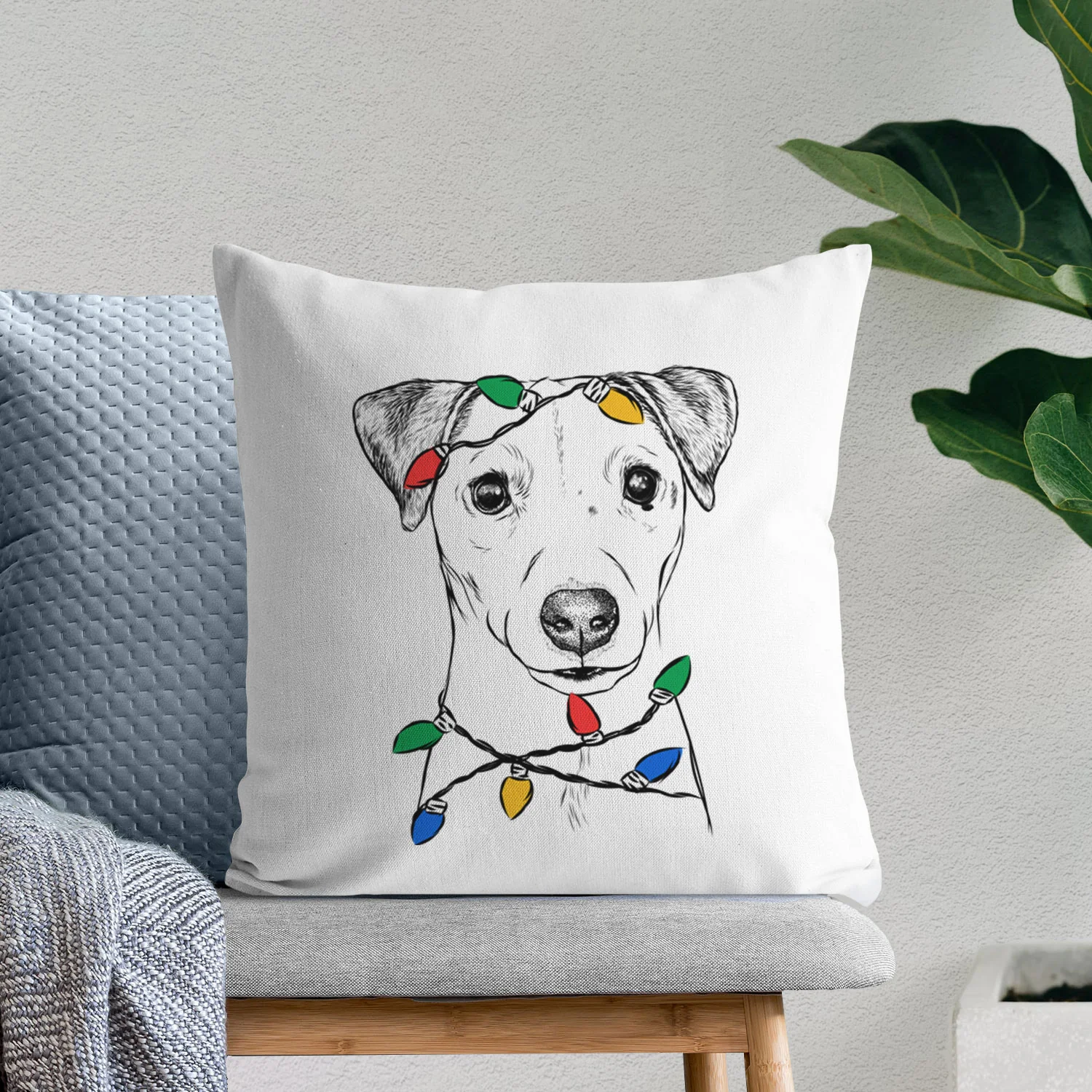 Ally the Jack Russell Terrier - Throw Pillow Cover - Image 9