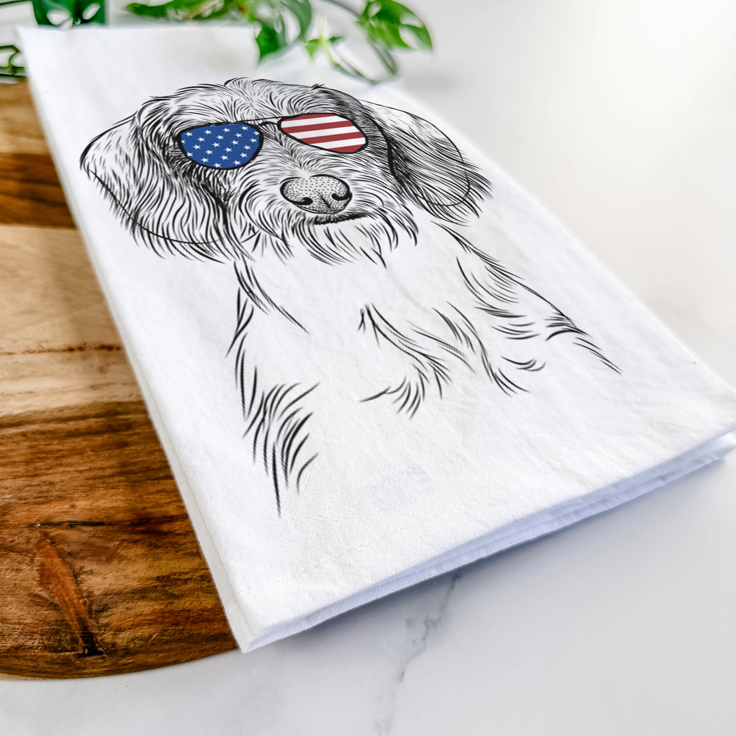 Almond the Wirehaired Dachshund Tea Towel - Image 12