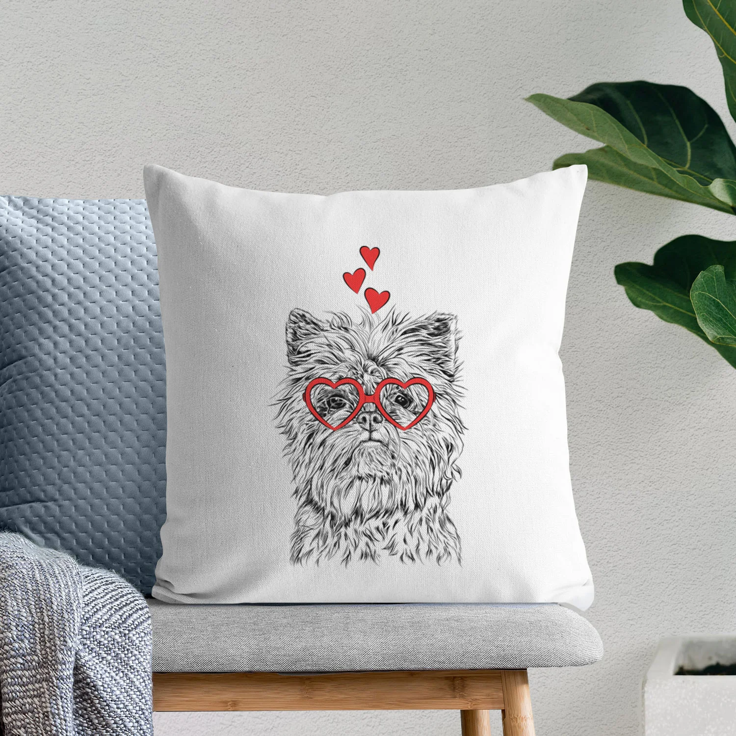 Alvin the Affenpinscher - Throw Pillow Cover - Image 7