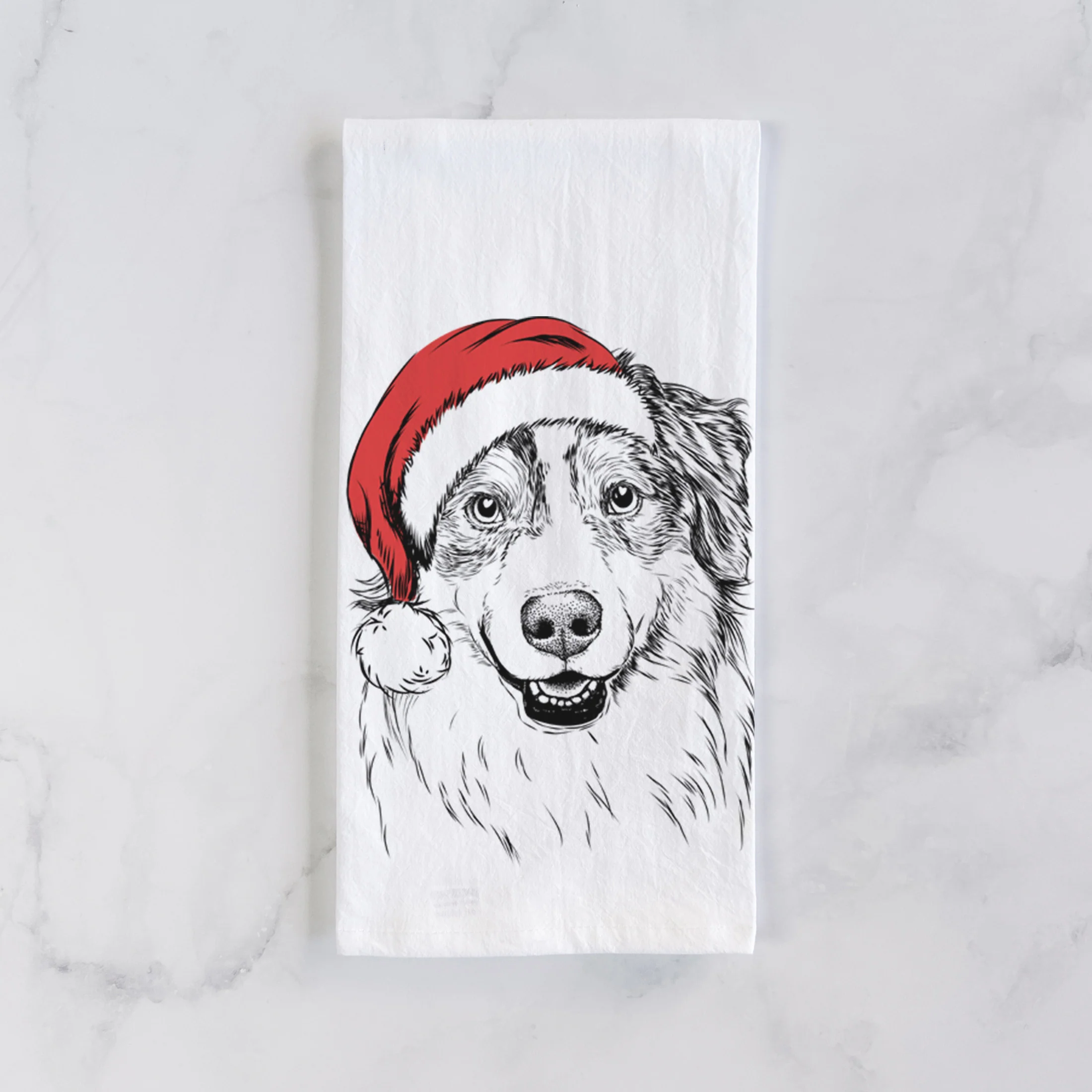 Aonghus the Australian Shepherd Tea Towel - Image 2