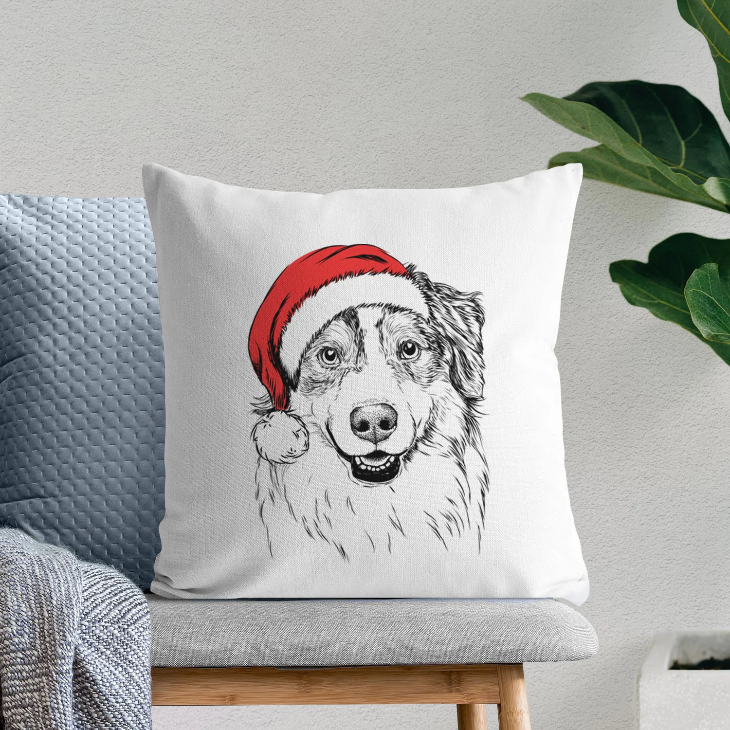 Aonghus the Australian Shepherd - Throw Pillow Cover - Image 10