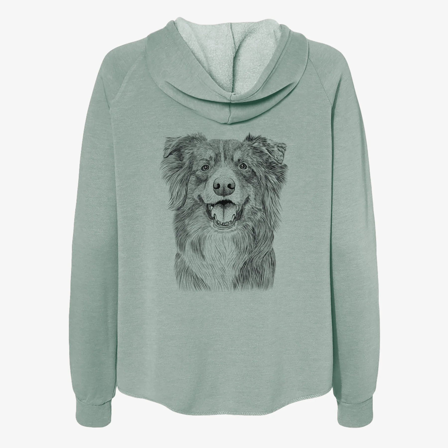 Aussie Parker the Australian Shepherd - Women's Cali Wave Zip-Up Sweatshirt - Image 4