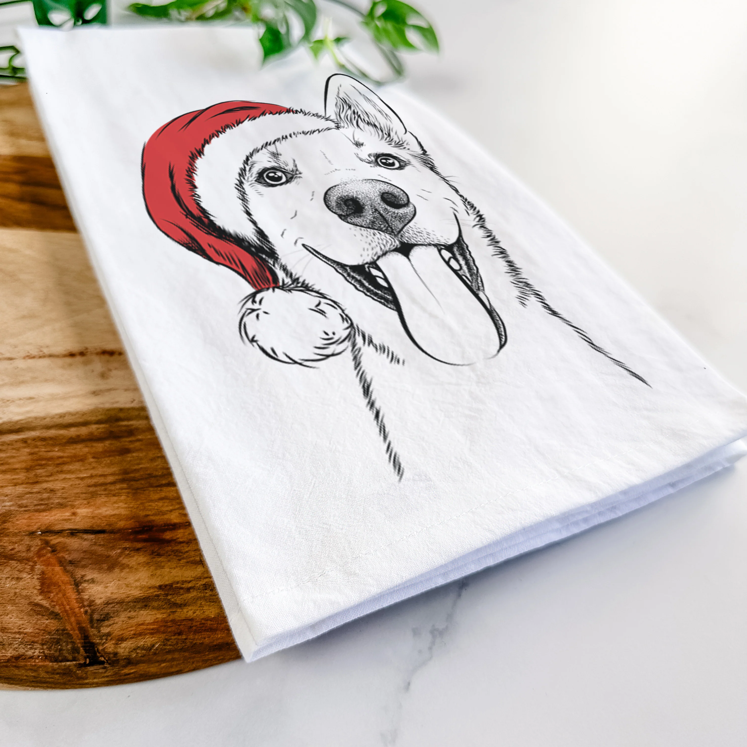 Arlo the Husky Shepherd Mix Tea Towel - Image 9