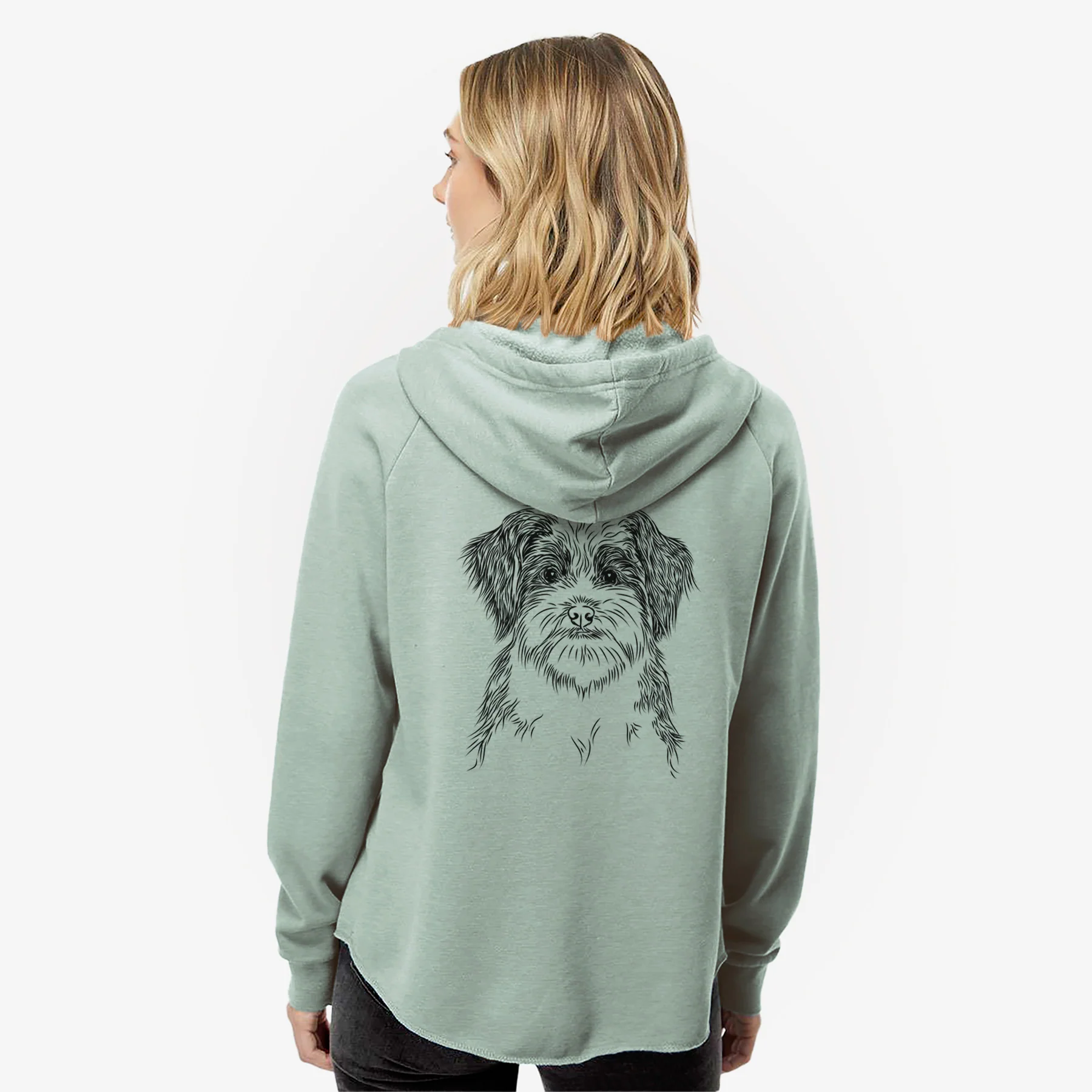 Asa the Havanese - Women's Cali Wave Zip-Up Sweatshirt - Image 2