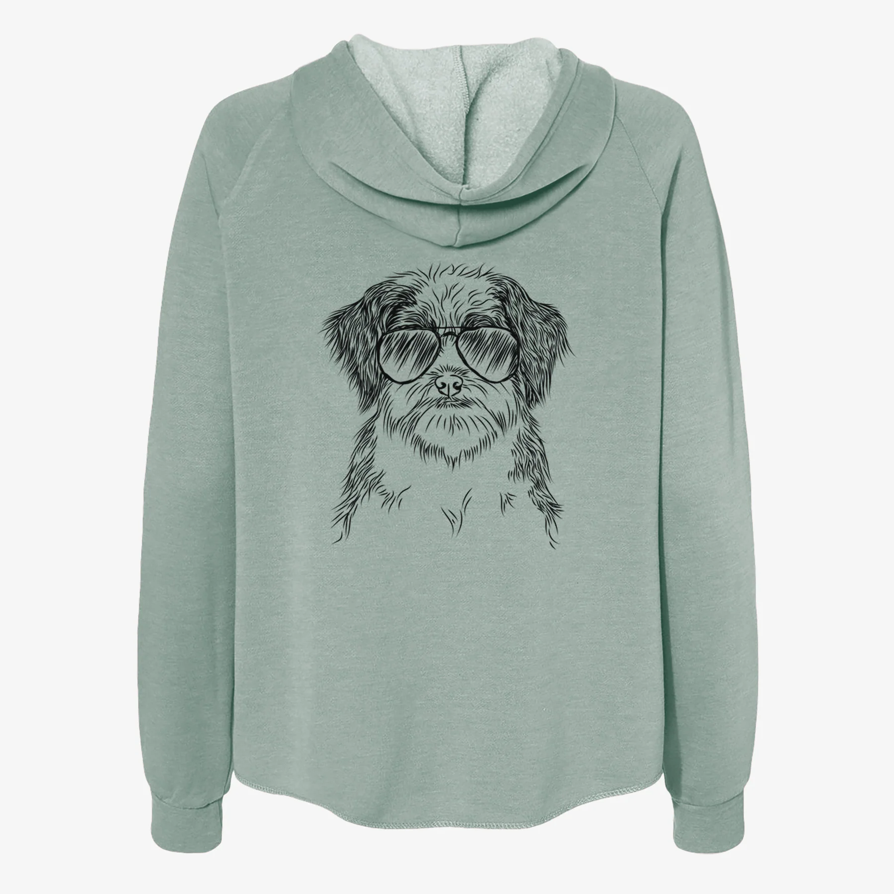 Asa the Havanese - Women's Cali Wave Zip-Up Sweatshirt - Image 7