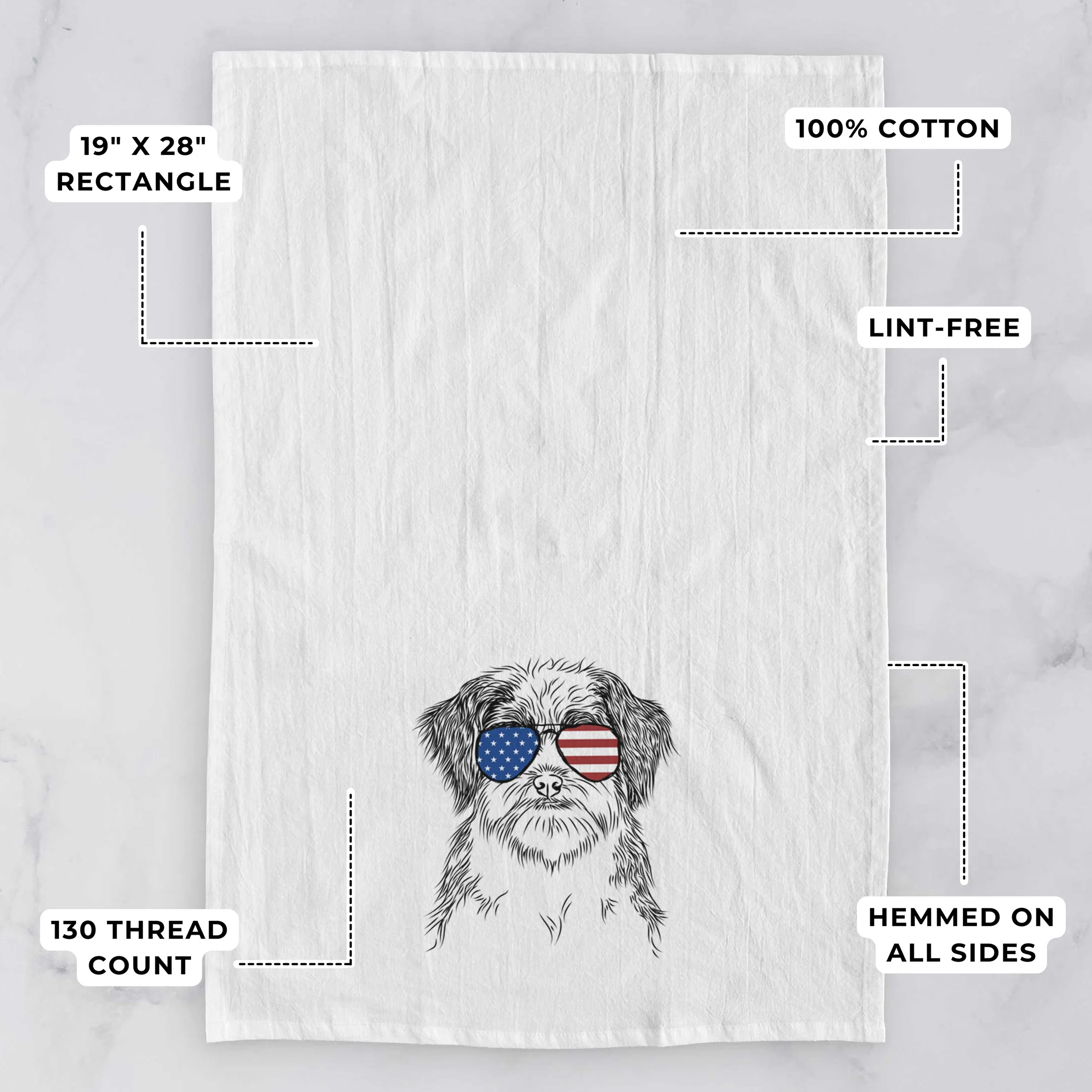 Asa the Havanese Tea Towel - Image 3