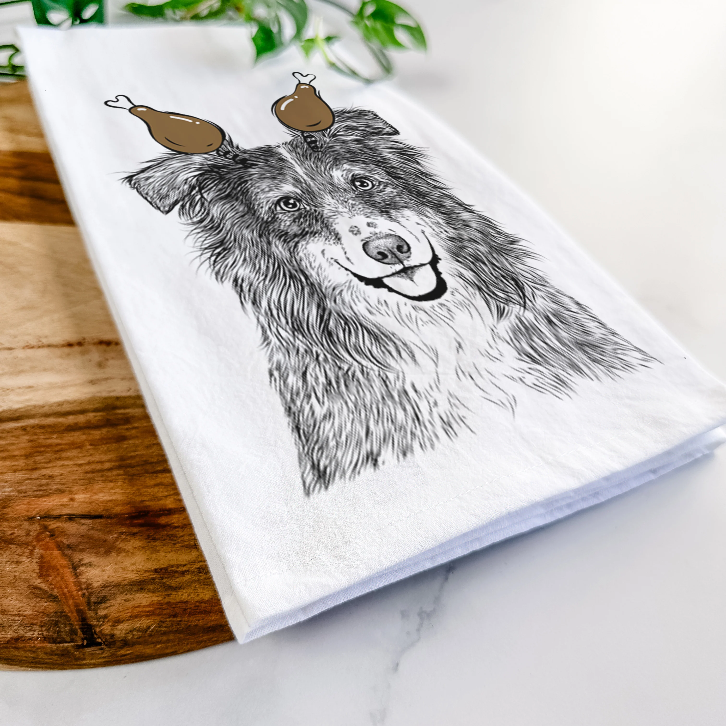 Aushe the Australian Shepherd Tea Towel - Image 11