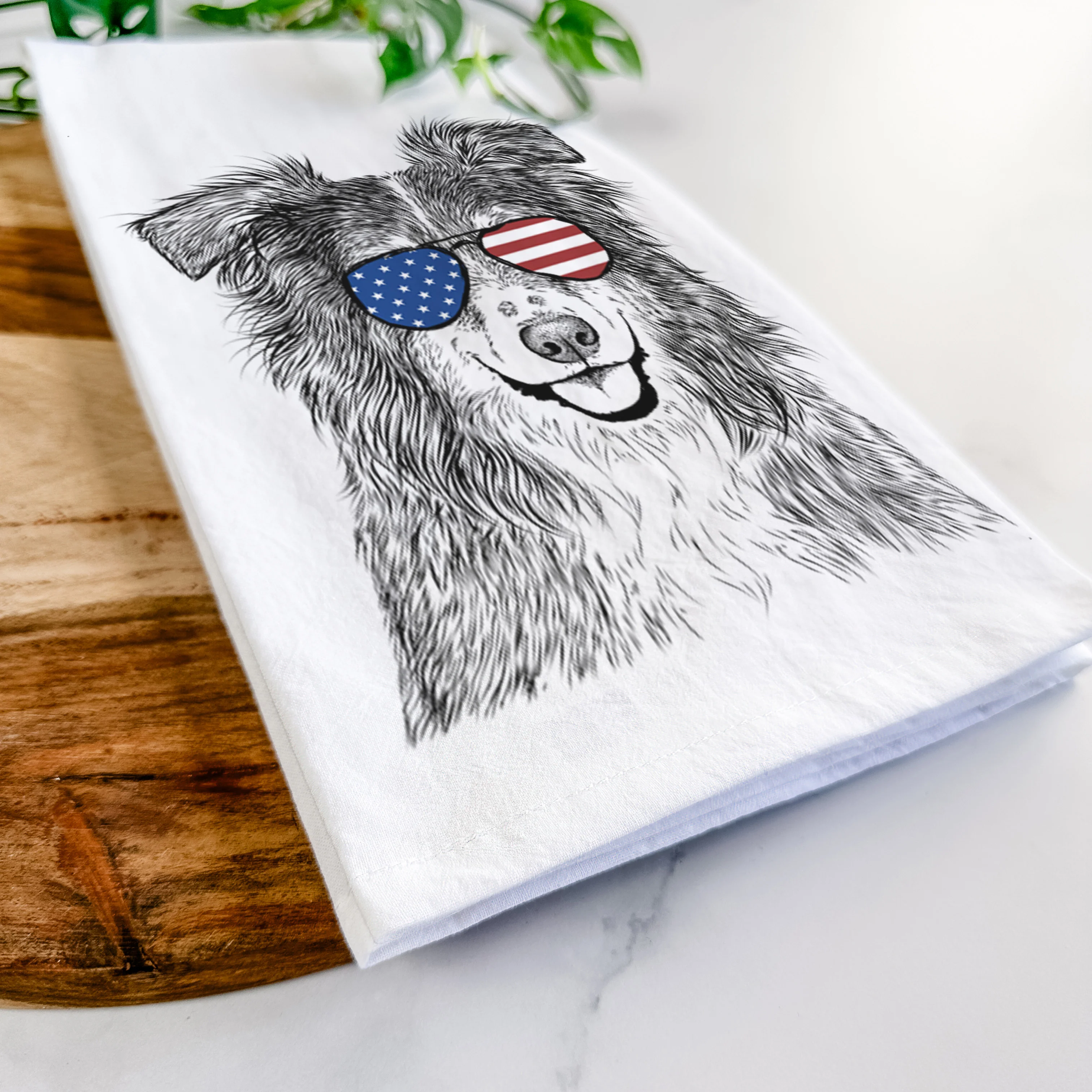 Aushe the Australian Shepherd Tea Towel - Image 12