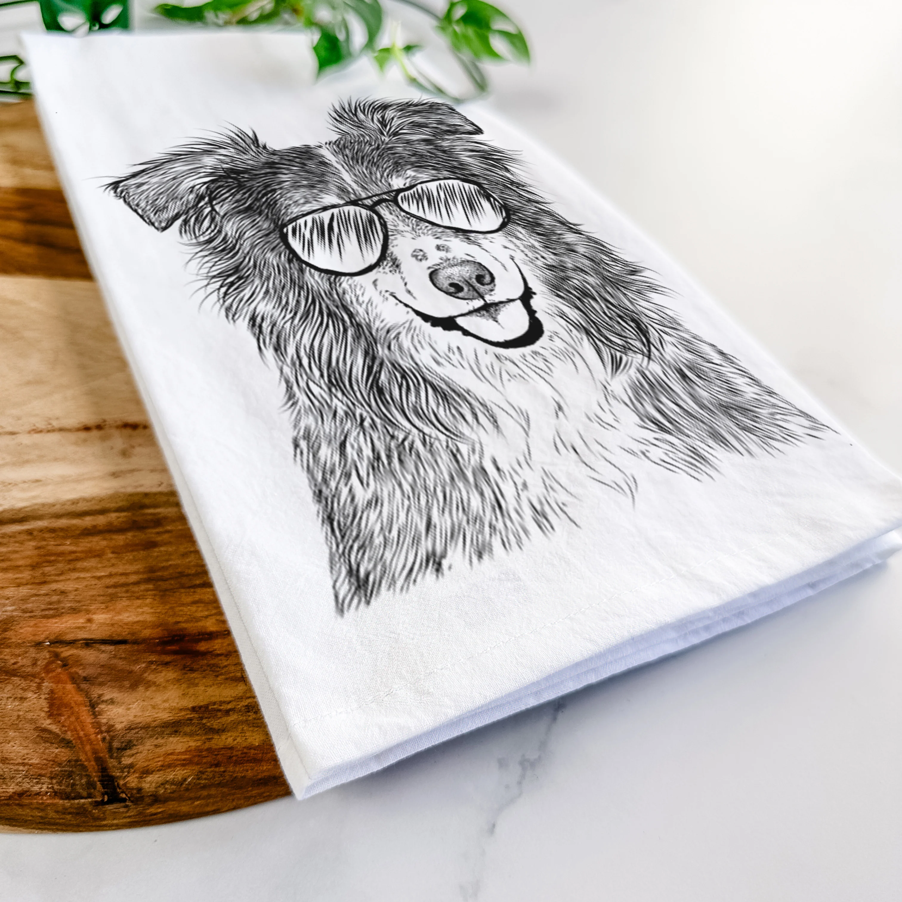 Aushe the Australian Shepherd Tea Towel - Image 6