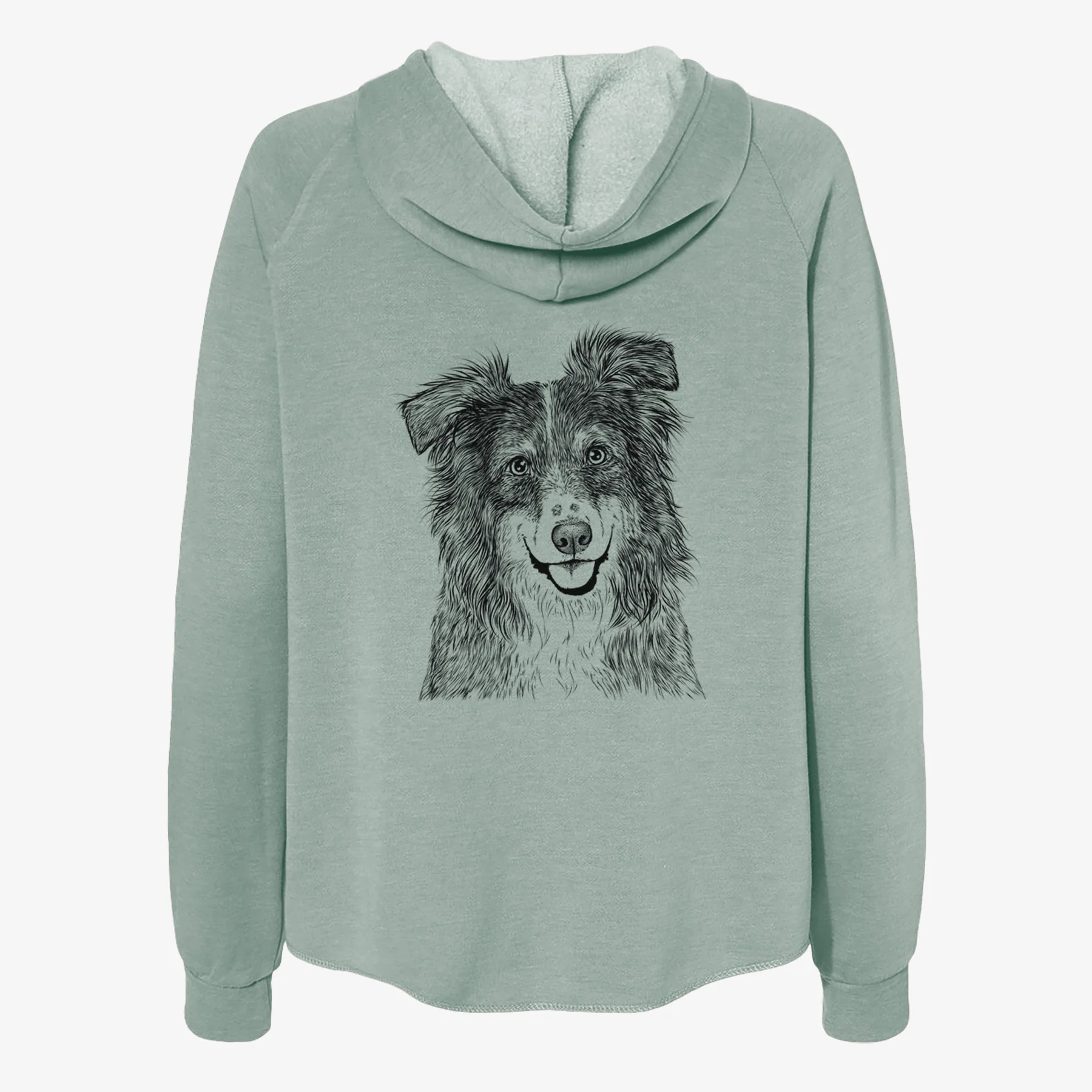 Aushe the Australian Shepherd - Women's Cali Wave Zip-Up Sweatshirt - Image 4
