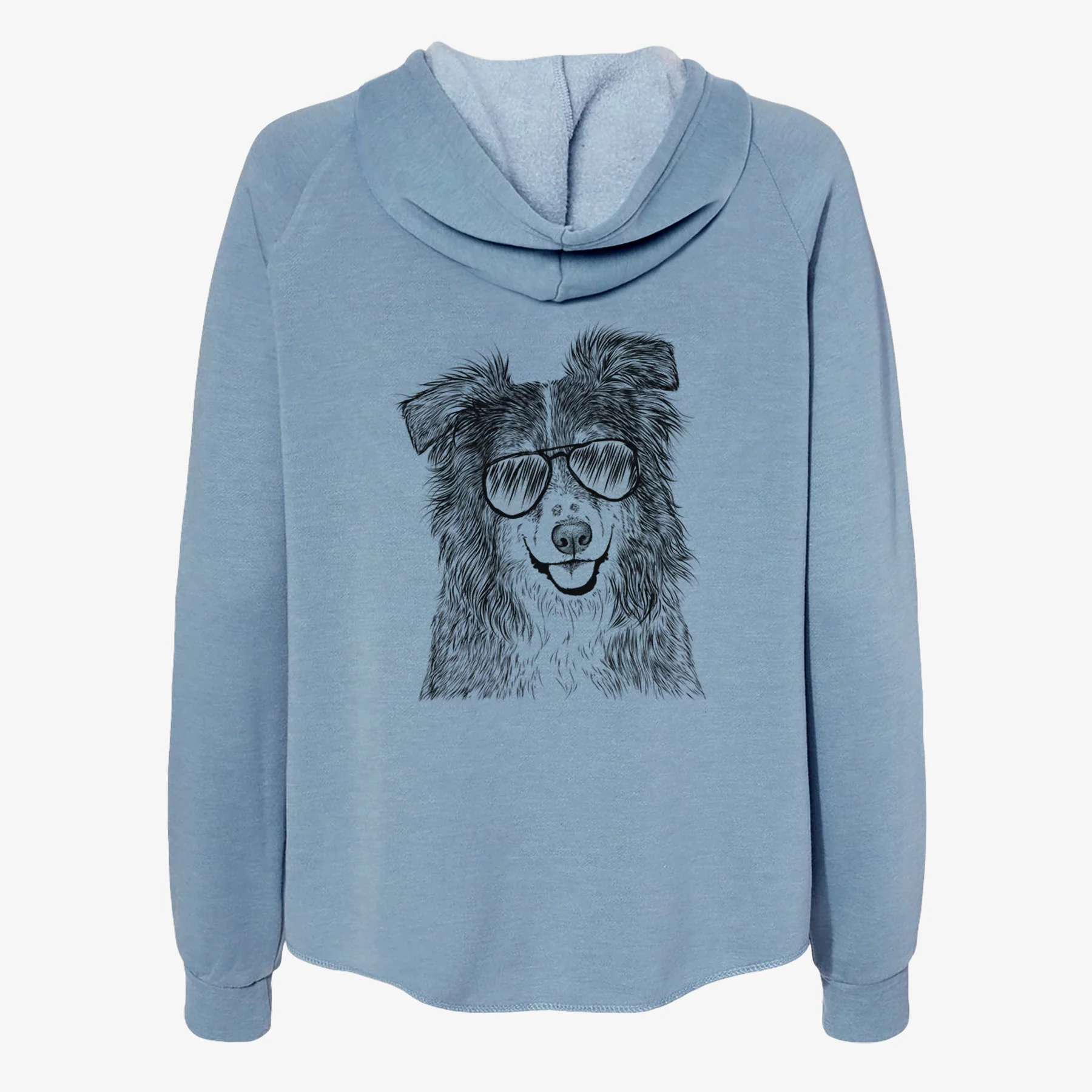 Aushe the Australian Shepherd - Women's Cali Wave Zip-Up Sweatshirt - Image 9