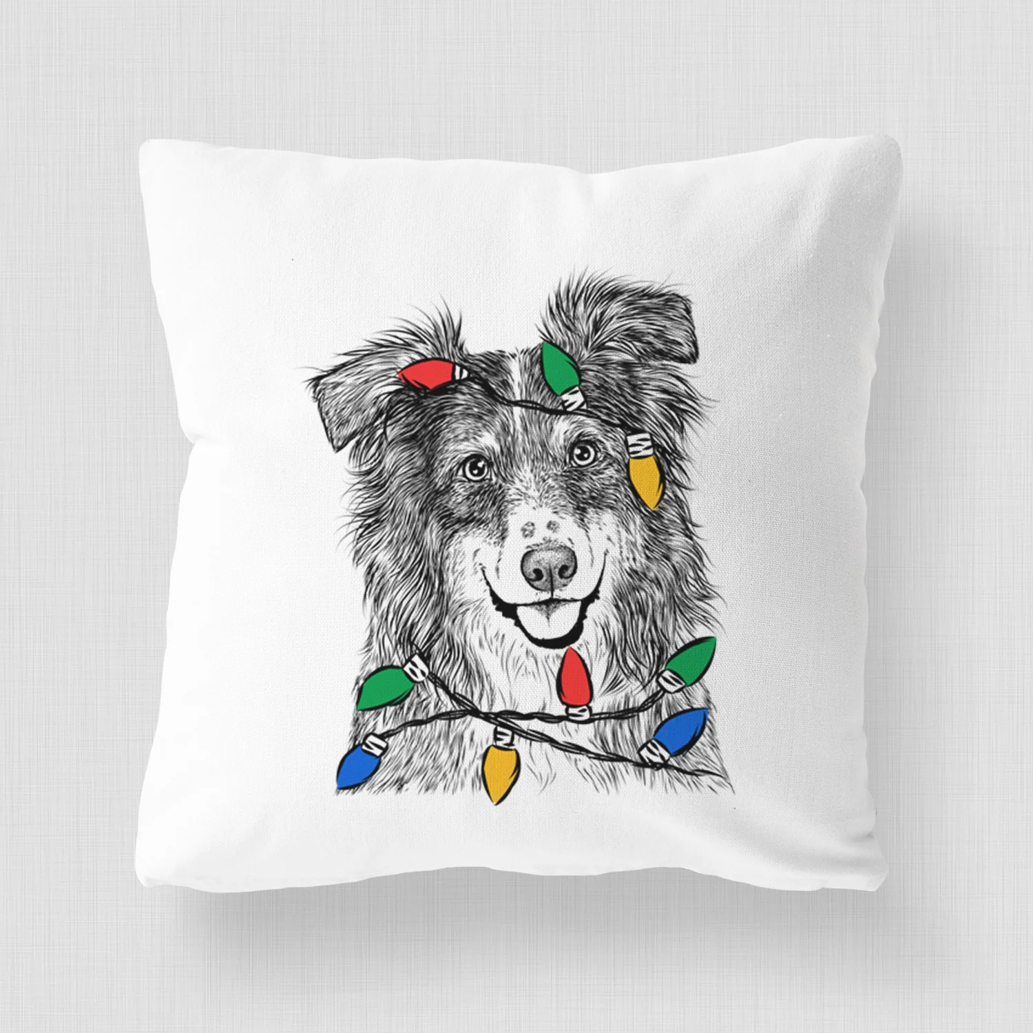 Aushe the Australian Shepherd - Throw Pillow Cover - Image 4