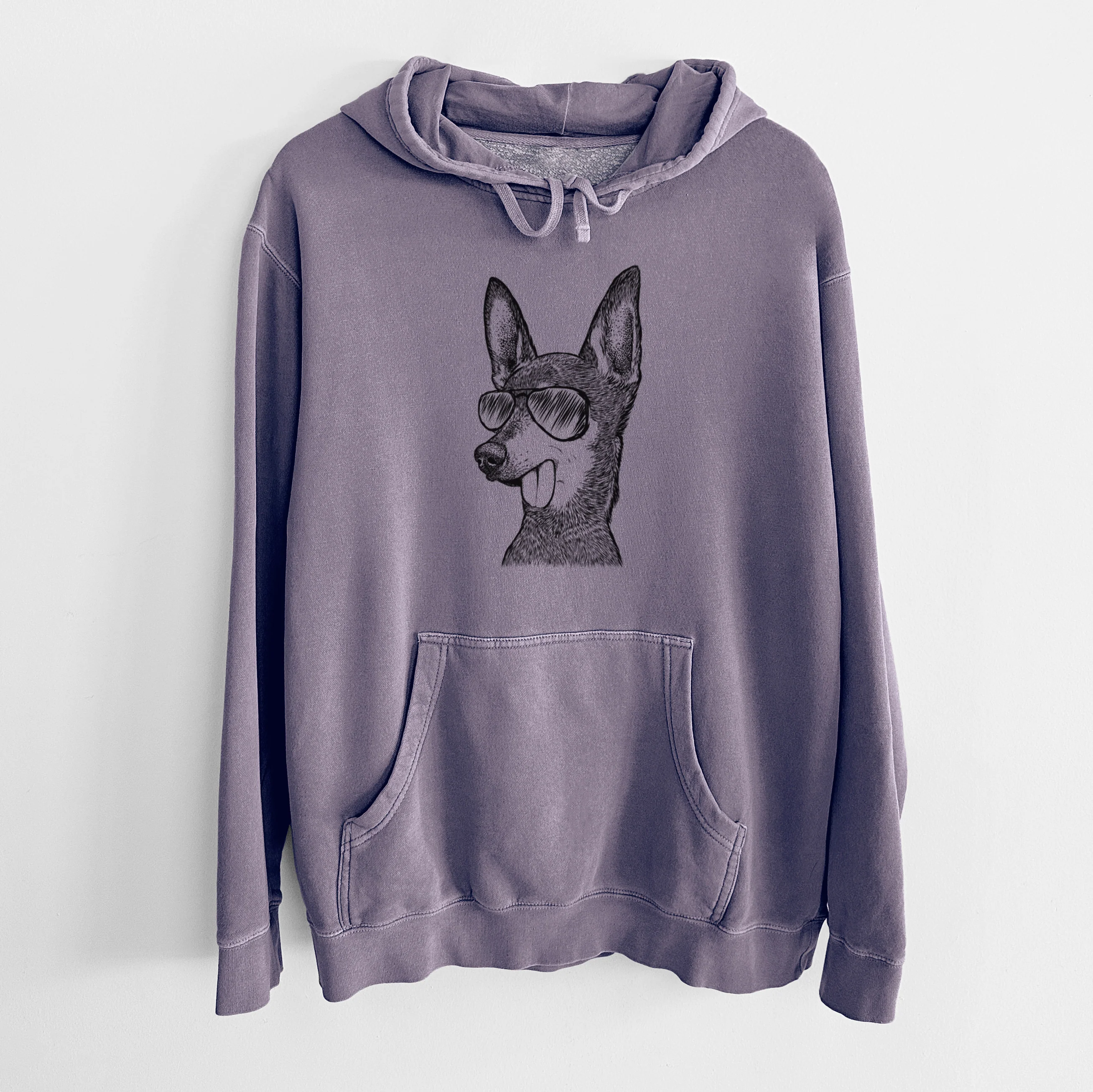 Aviator Aaron the Chihuahua - Unisex Pigment Dyed Hoodie - Image 9