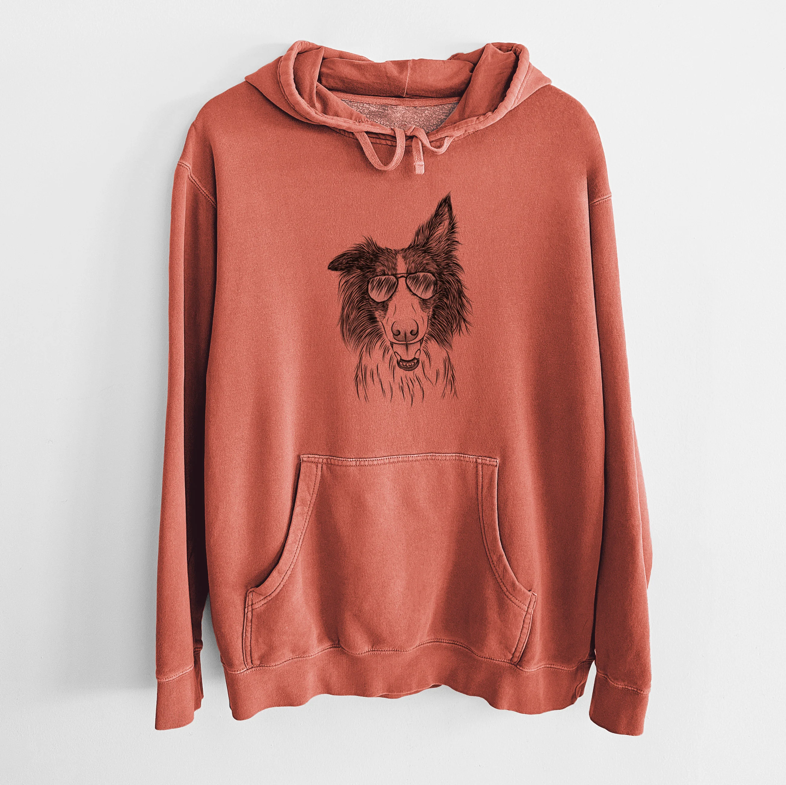 Aviator Archie the Silken Windhound - Unisex Pigment Dyed Hoodie - Image 8