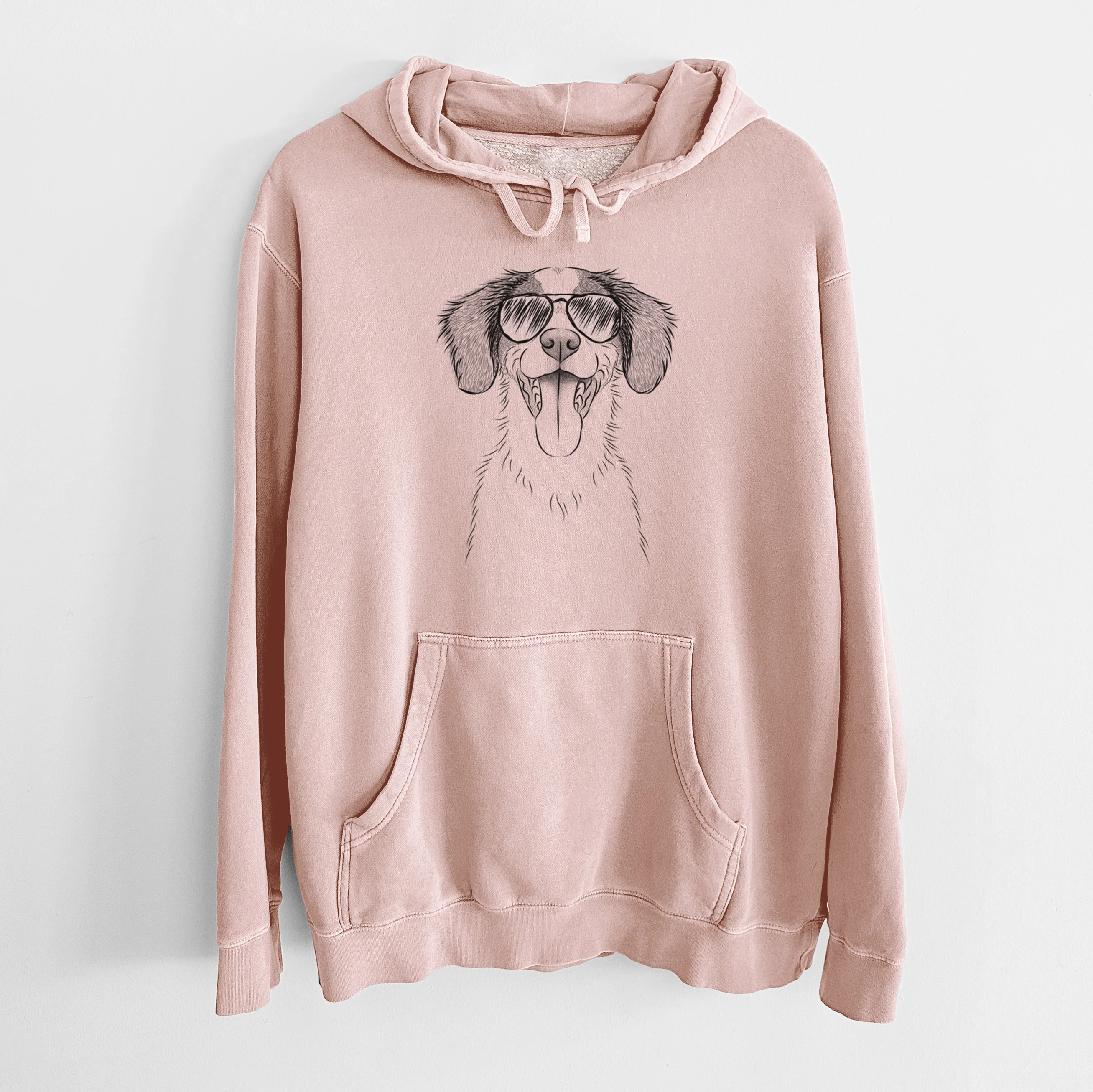 Aviator Birdie the Brittany - Unisex Pigment Dyed Hoodie - Image 6
