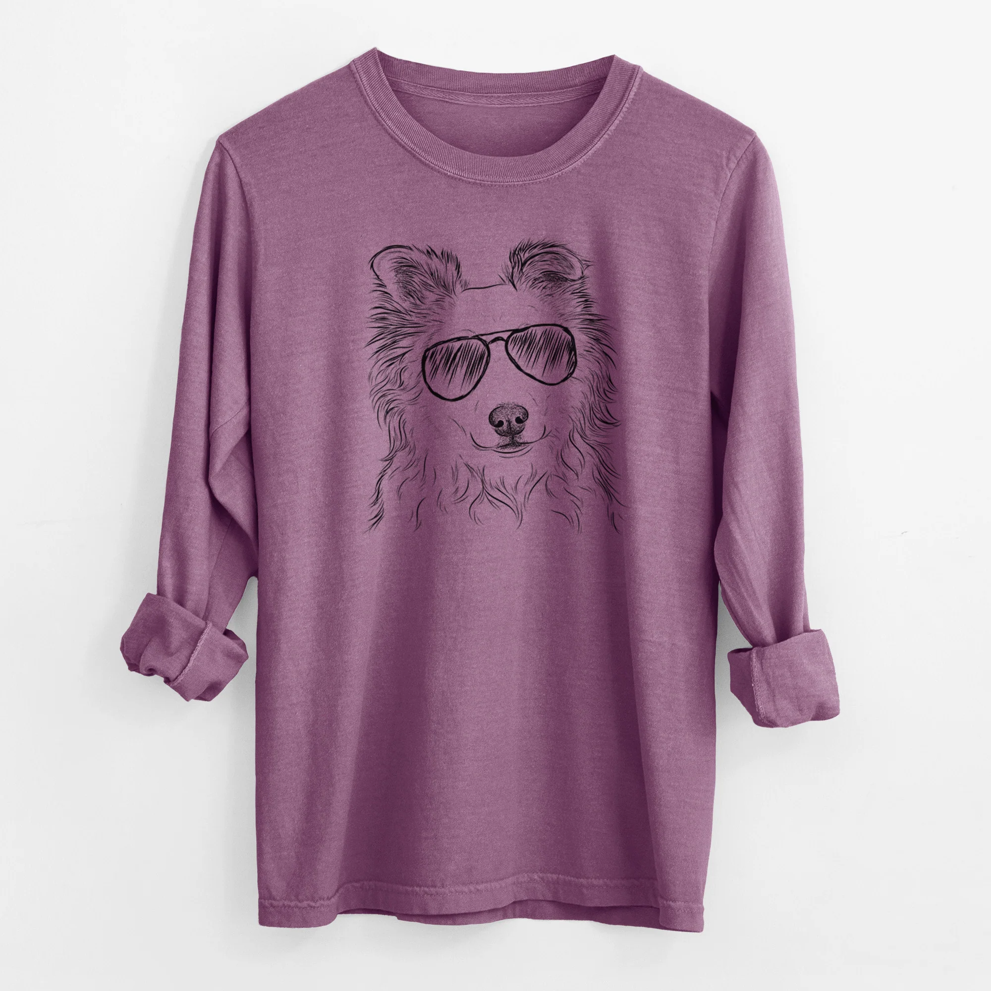 Aviator Bonsai the Mixed Breed - Men's Heavyweight 100% Cotton Long Sleeve - Image 10