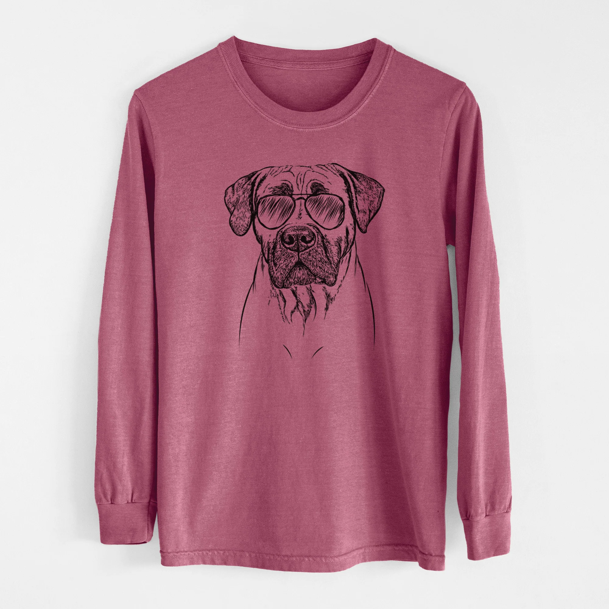 Aviator Boris the Boerboel - Men's Heavyweight 100% Cotton Long Sleeve - Image 11