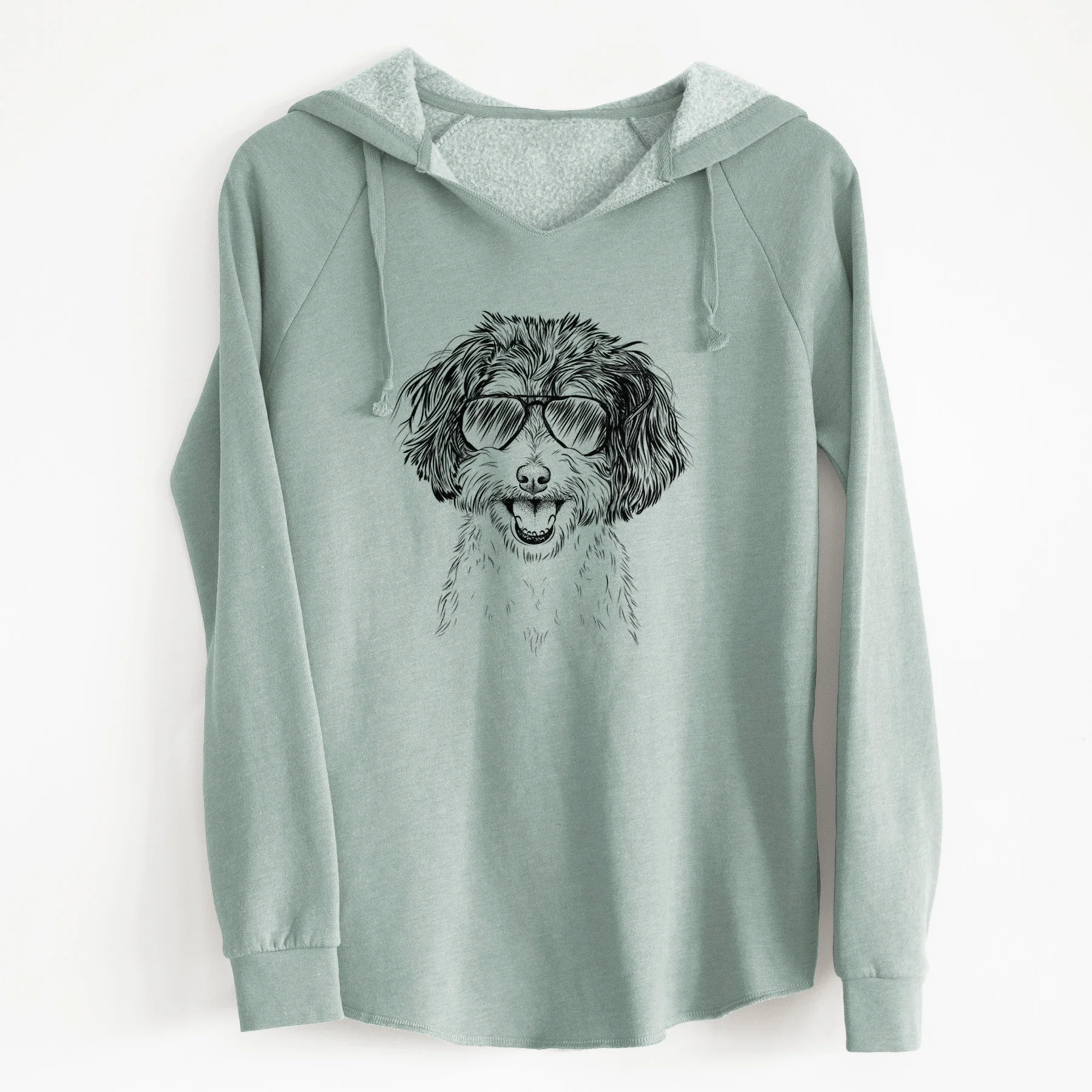 Aviator Carlos the Cavapoo - Cali Wave Hooded Sweatshirt - Image 6