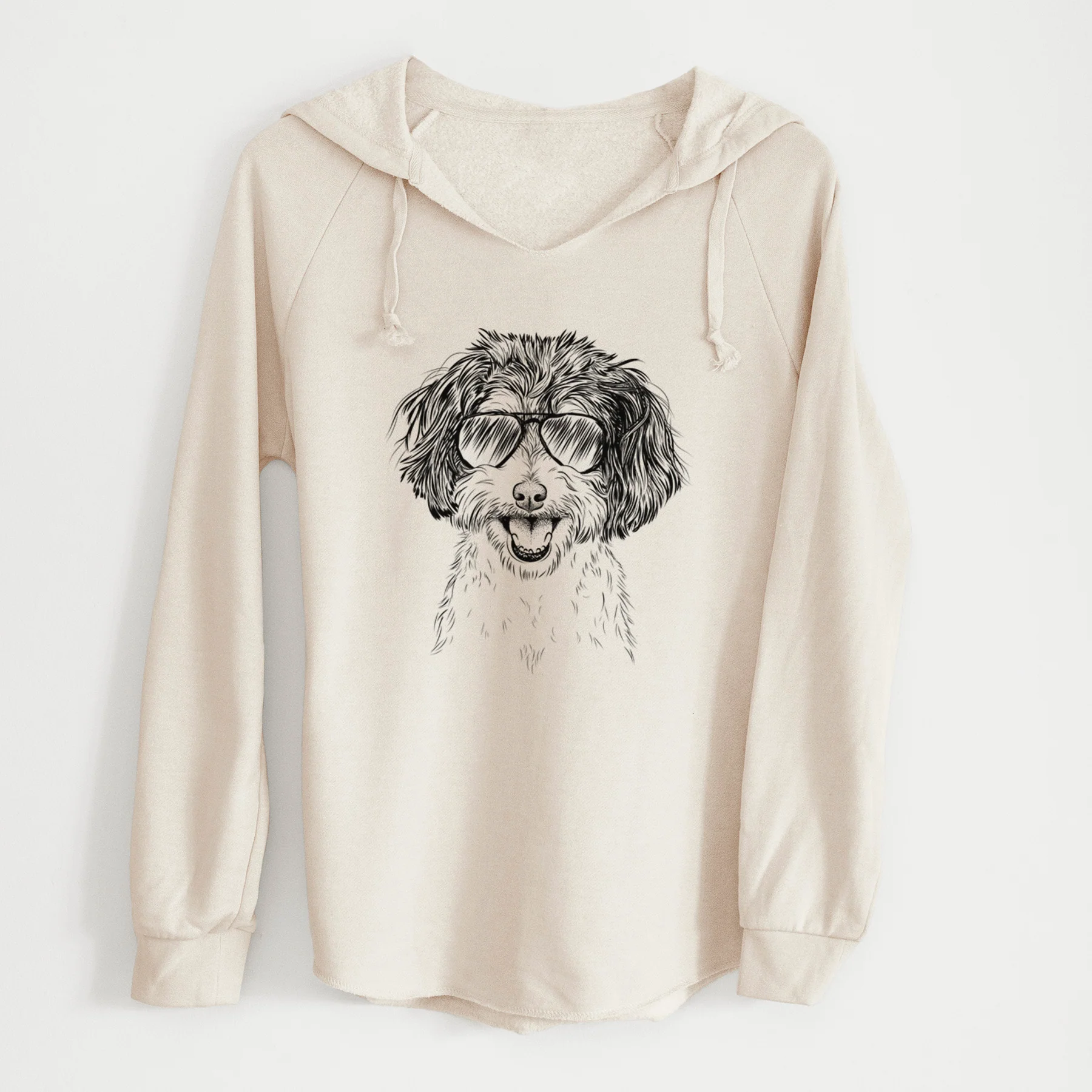 Aviator Carlos the Cavapoo - Cali Wave Hooded Sweatshirt - Image 7