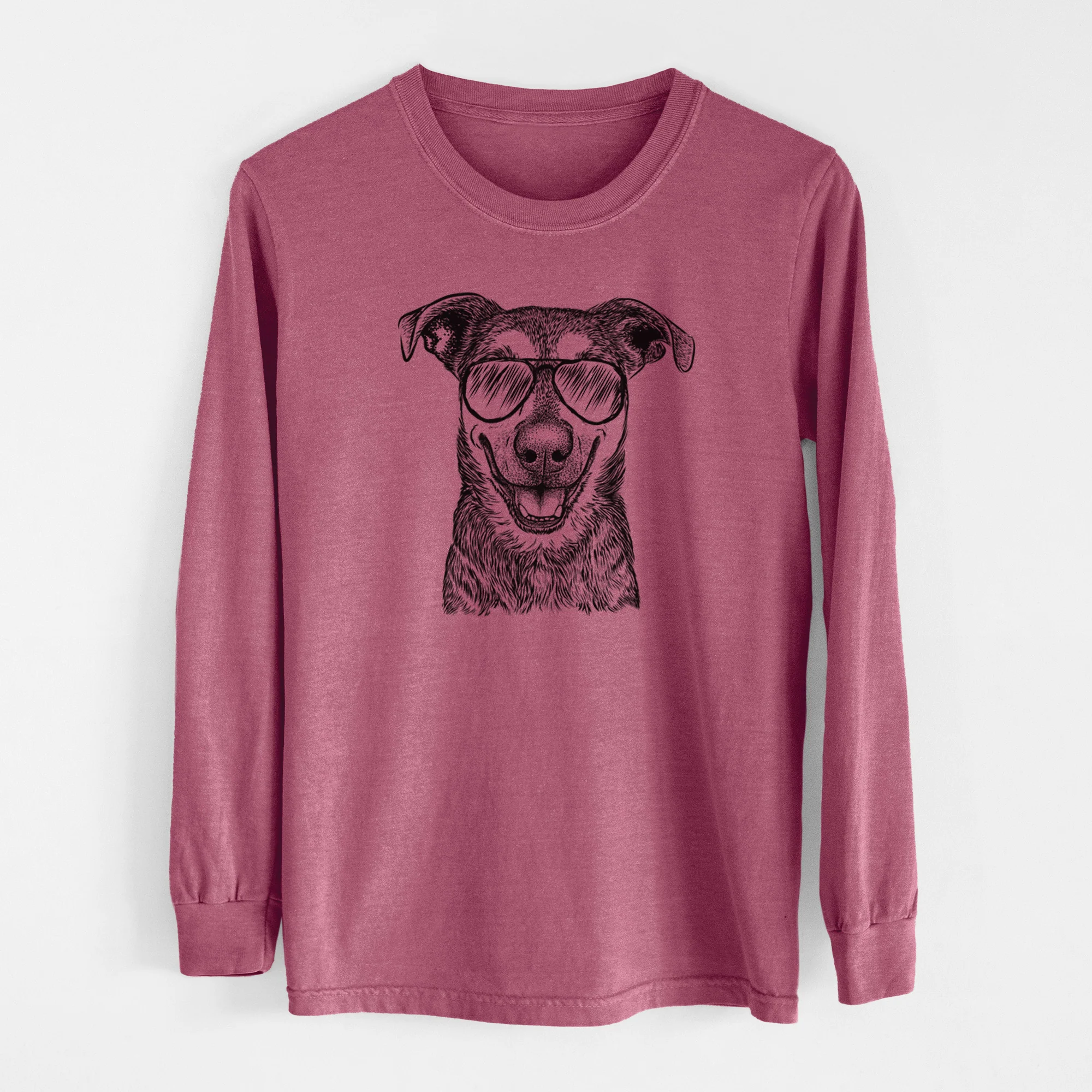 Aviator Case the Mixed Breed - Men's Heavyweight 100% Cotton Long Sleeve - Image 11