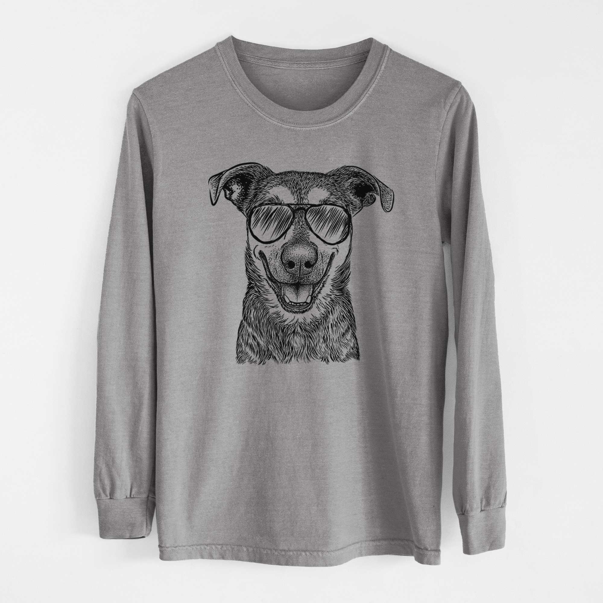 Aviator Case the Mixed Breed - Men's Heavyweight 100% Cotton Long Sleeve - Image 7