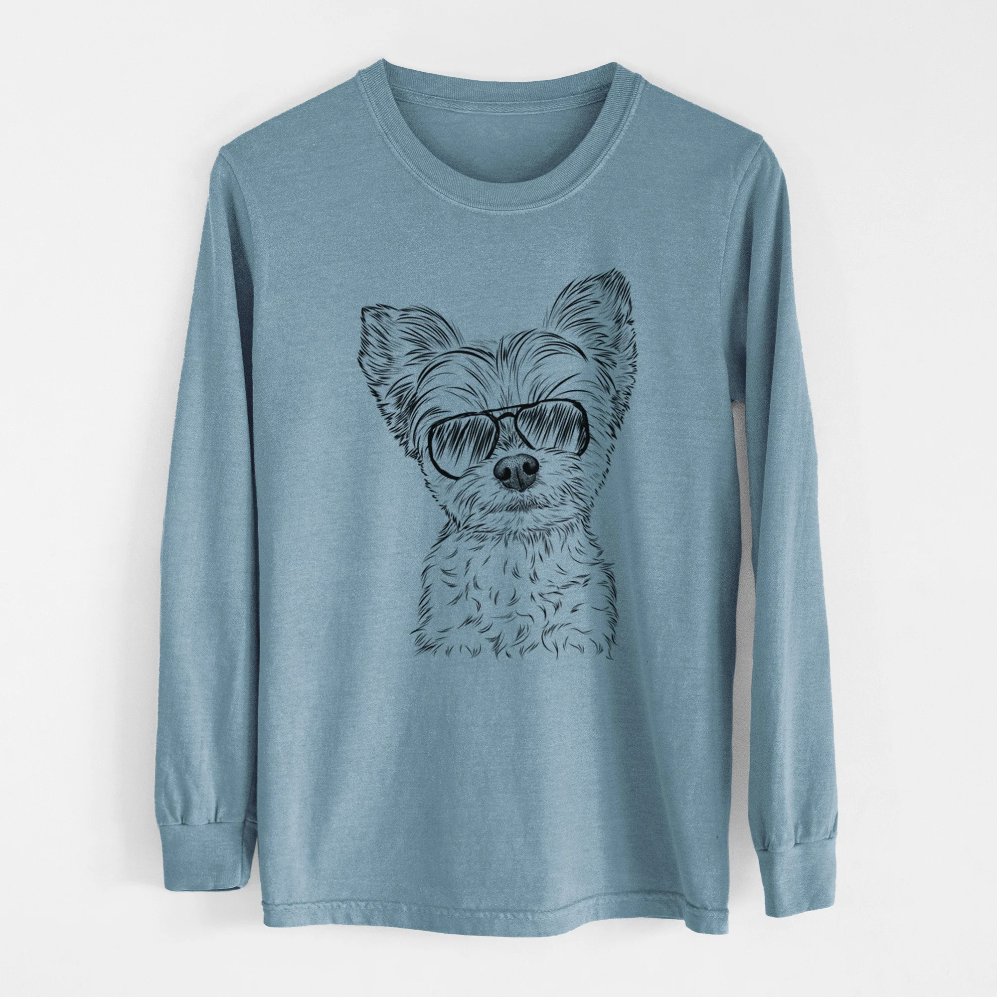 Aviators Chance the Yapper the Yorkshire Terrier - Heavyweight 100% Cotton Long Sleeve - Image 7