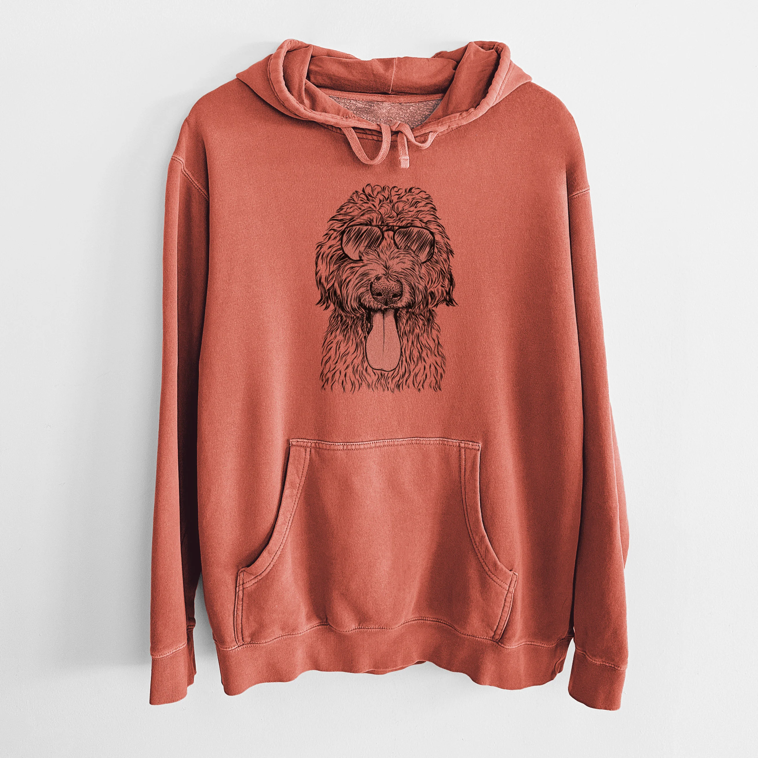 Aviator CiCi Paulk the Aussiedoodle - Unisex Pigment Dyed Hoodie - Image 8