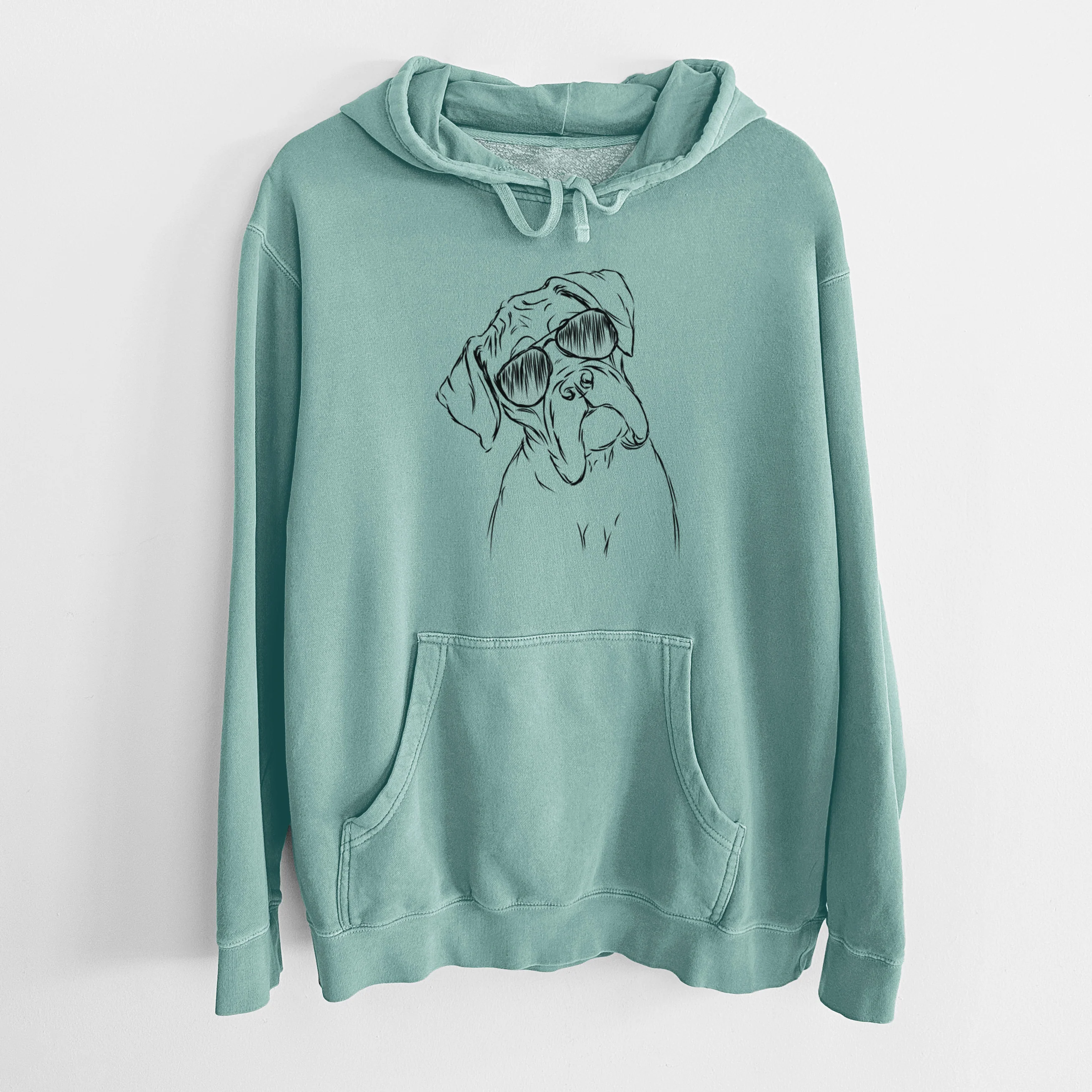 Aviator Cooper the Boxer - Unisex Pigment Dyed Hoodie - Image 10