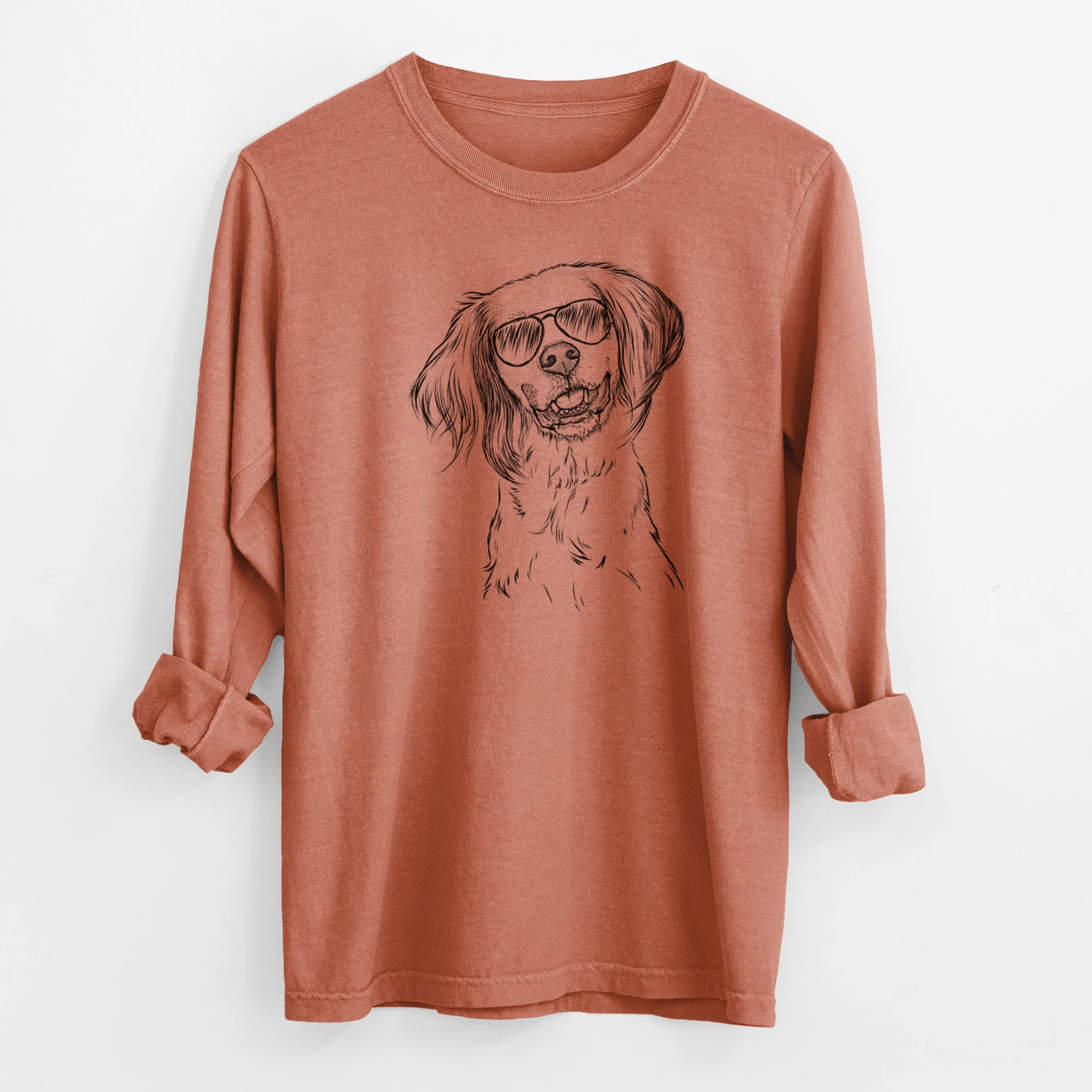 Aviator Cooper the English Setter - Men's Heavyweight 100% Cotton Long Sleeve - Image 14