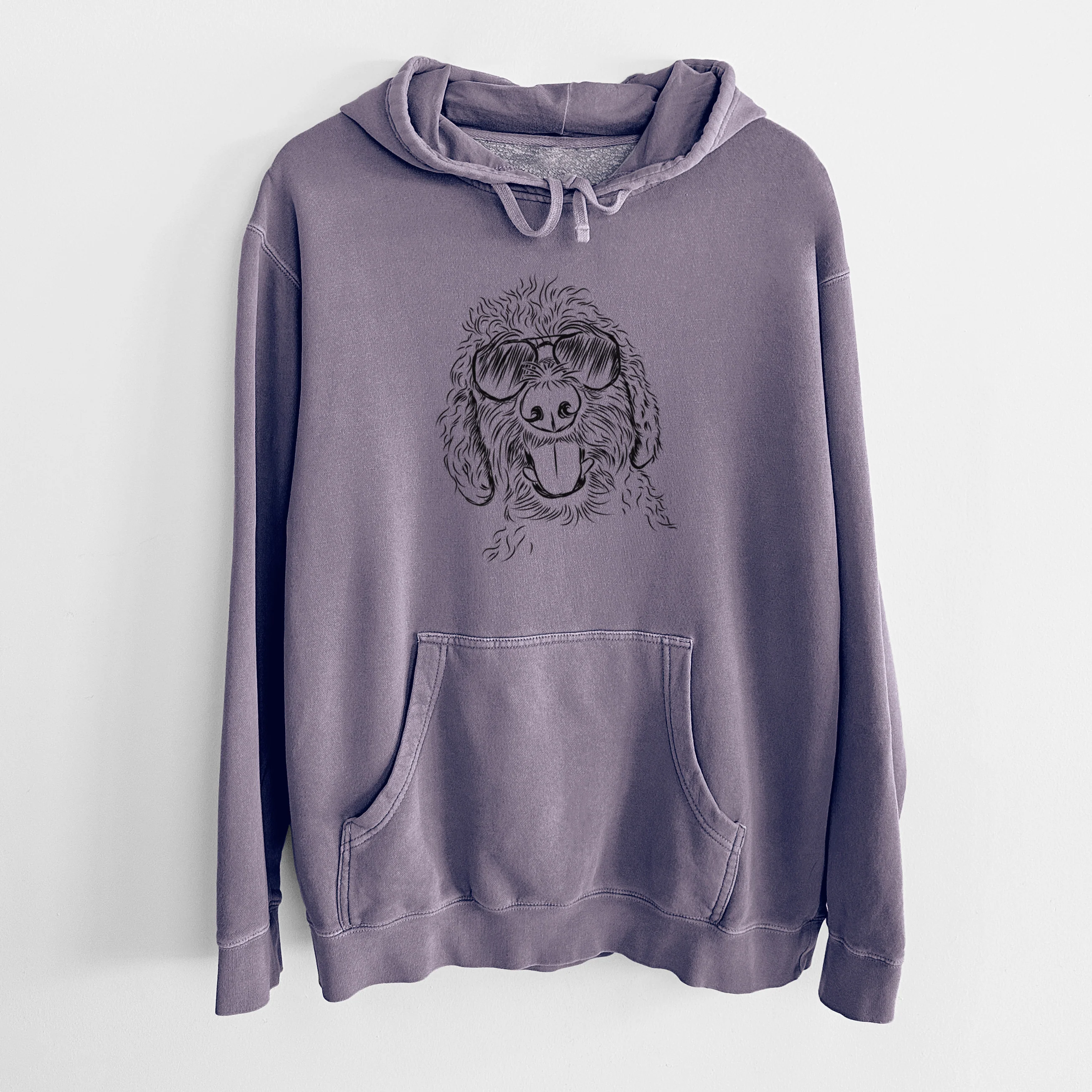 Aviator Dixie the Doodle - Unisex Pigment Dyed Hoodie - Image 9