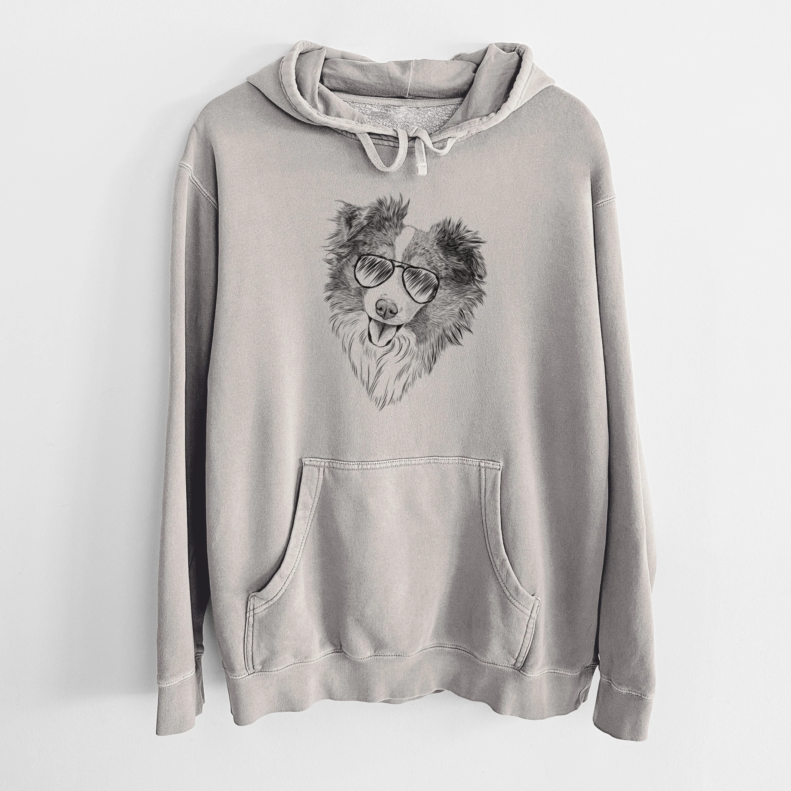 Aviator Doc the Mini Aussie - Unisex Pigment Dyed Hoodie - Image 5
