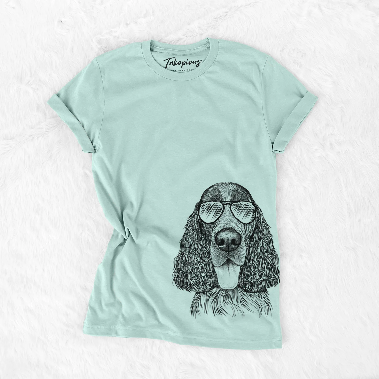 Aviator Duke the English Springer Spaniel - Unisex Crewneck - Image 13