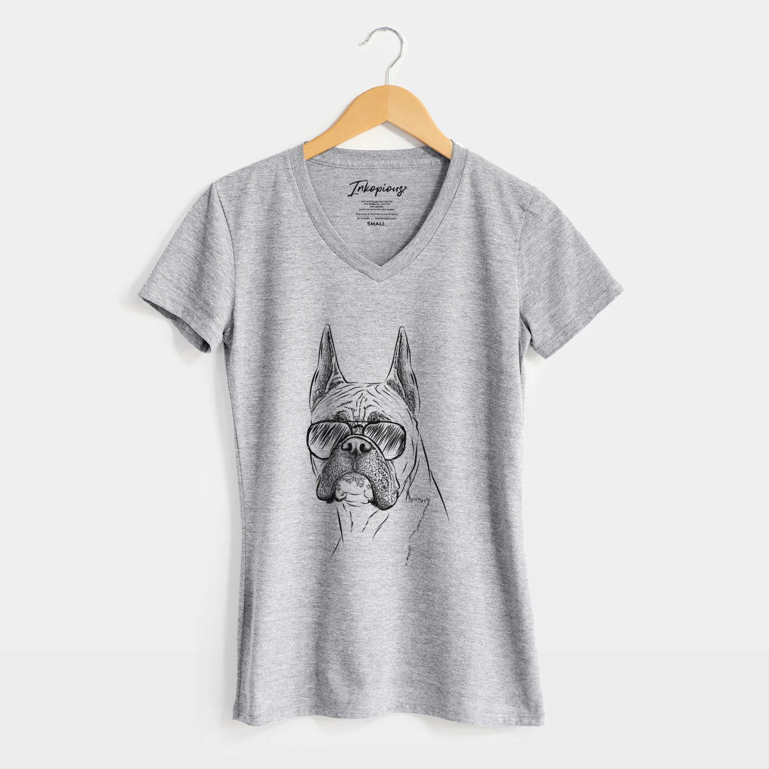 Aviator Ezra the Boxer - Women's V-neck Shirt - Image 8