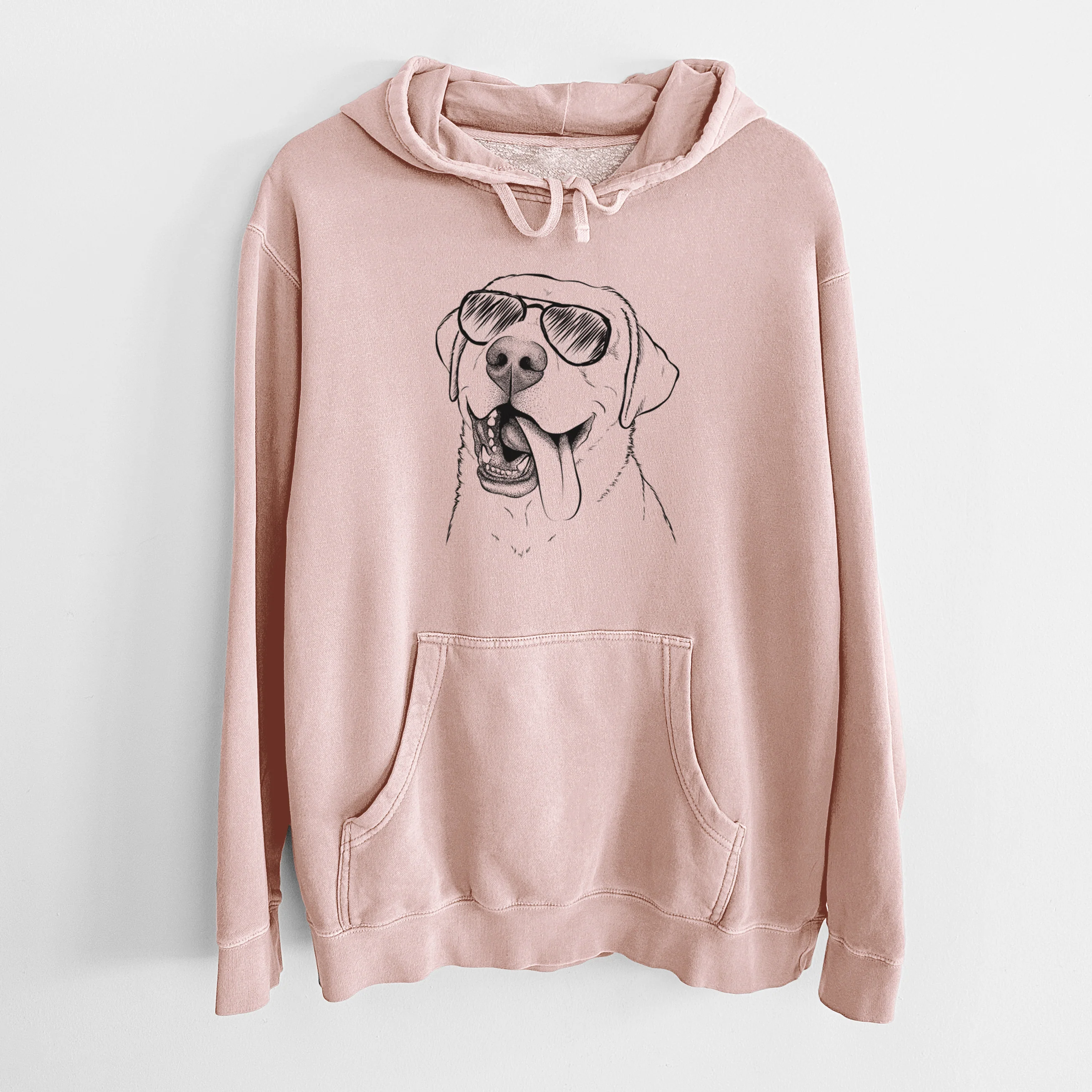 Aviator Finn the Labrador Retriever - Unisex Pigment Dyed Hoodie - Image 6
